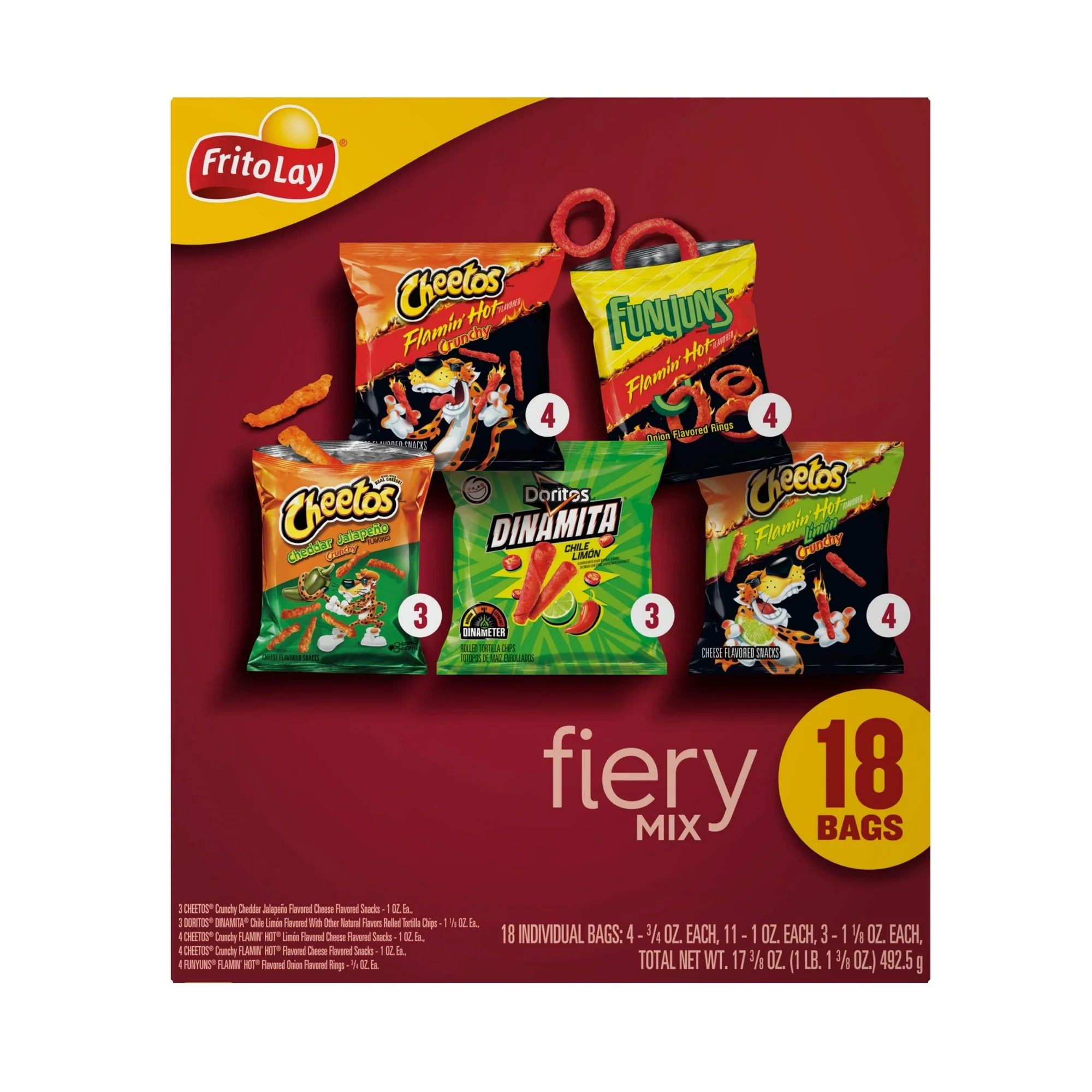 Frito-Lay Fiery Mix Variety Pack Snack Chips