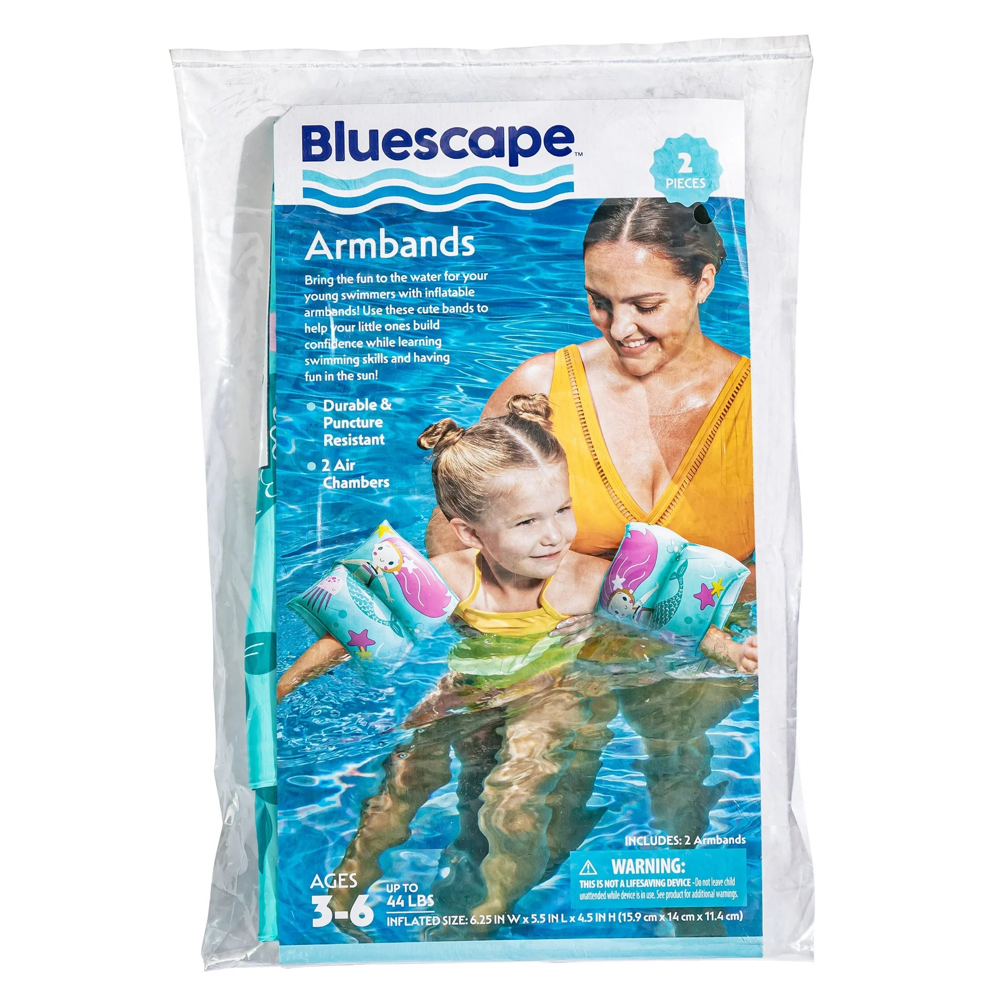 Bluescape Mermaid Inflatable Armbands for Kids 