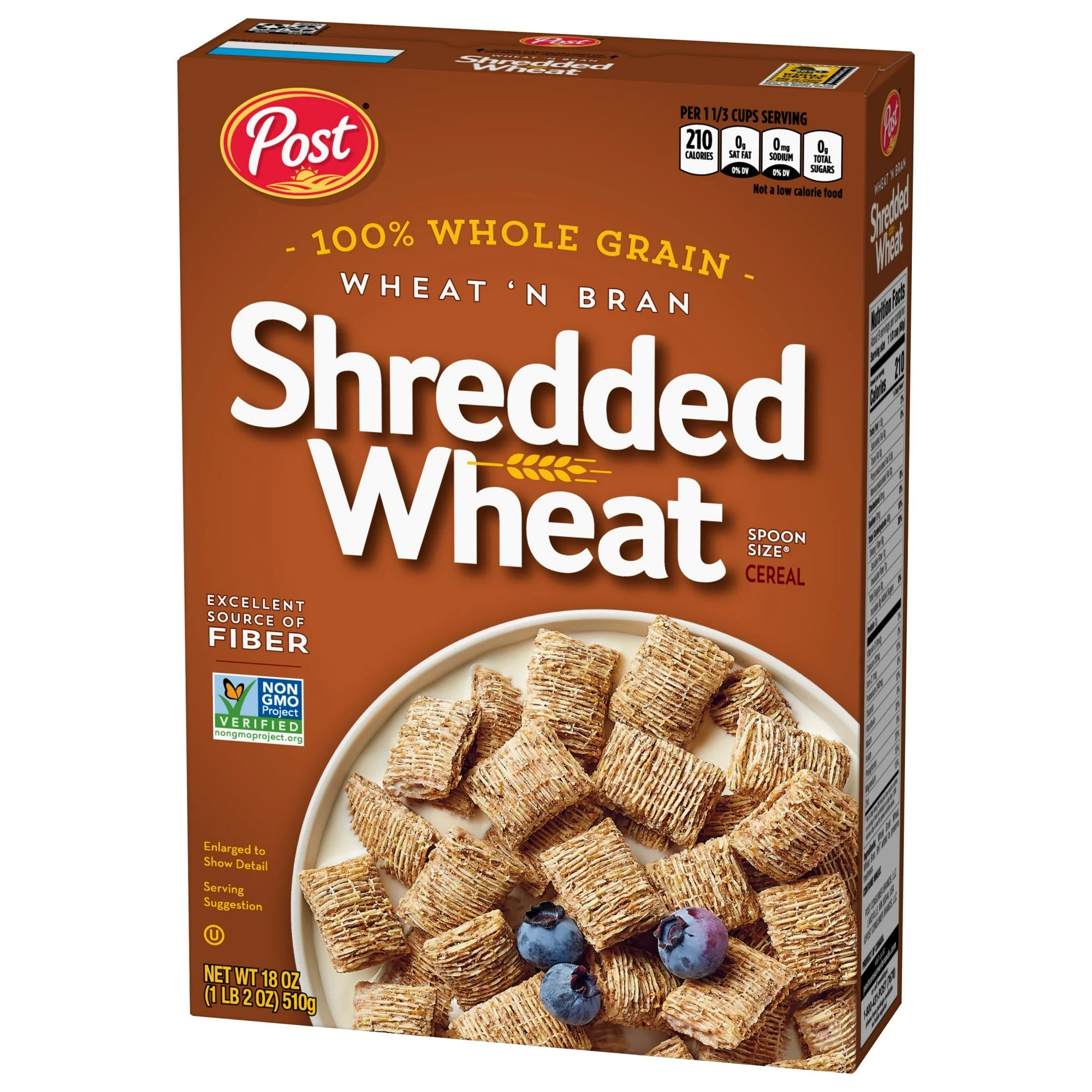 Post Wheat n Bran® Shredded Wheat Cereal ,High Fiber