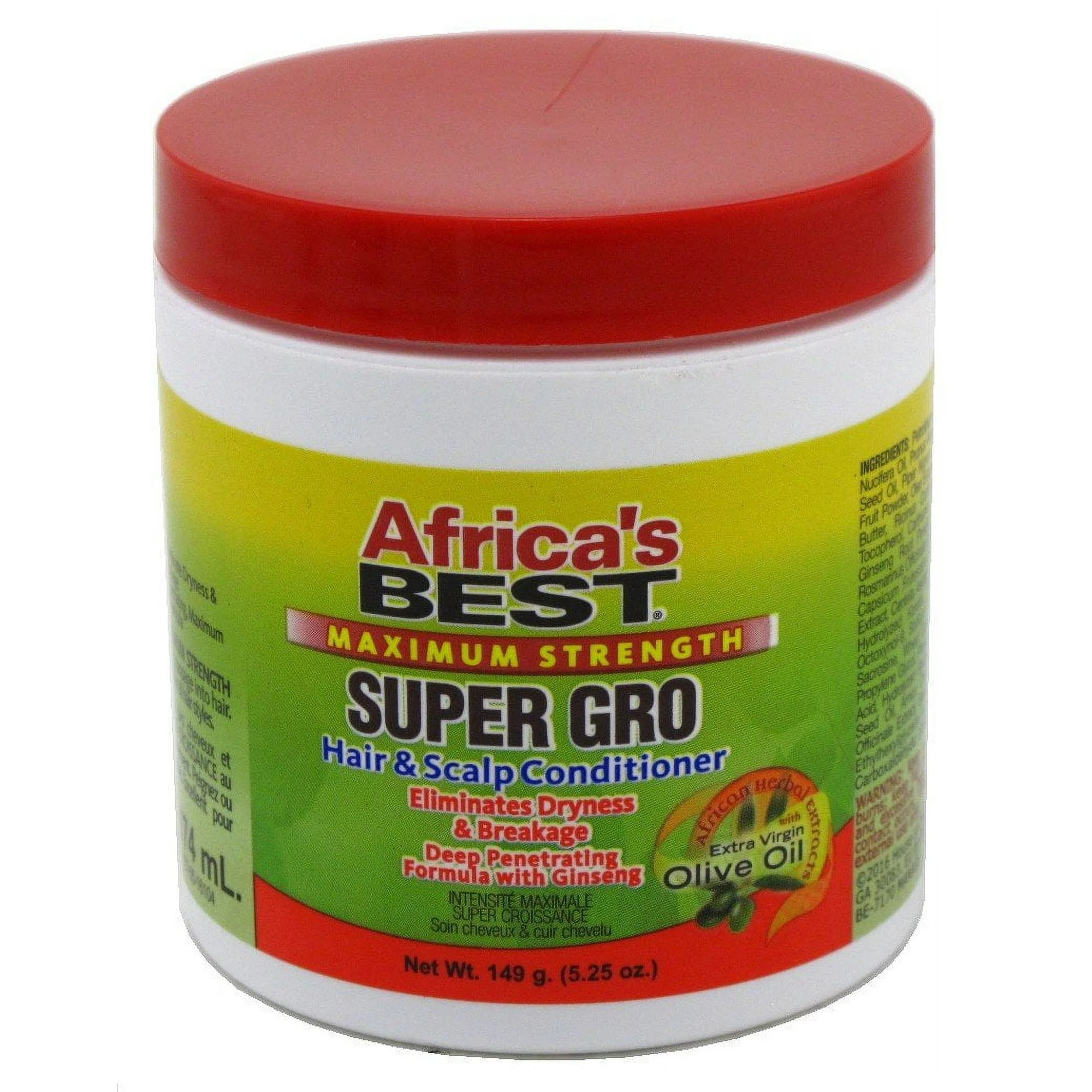 Africa’s Best Maximum Strength Super Gro Hair & Scalp Conditioner, 5.25 oz  Moisturizing