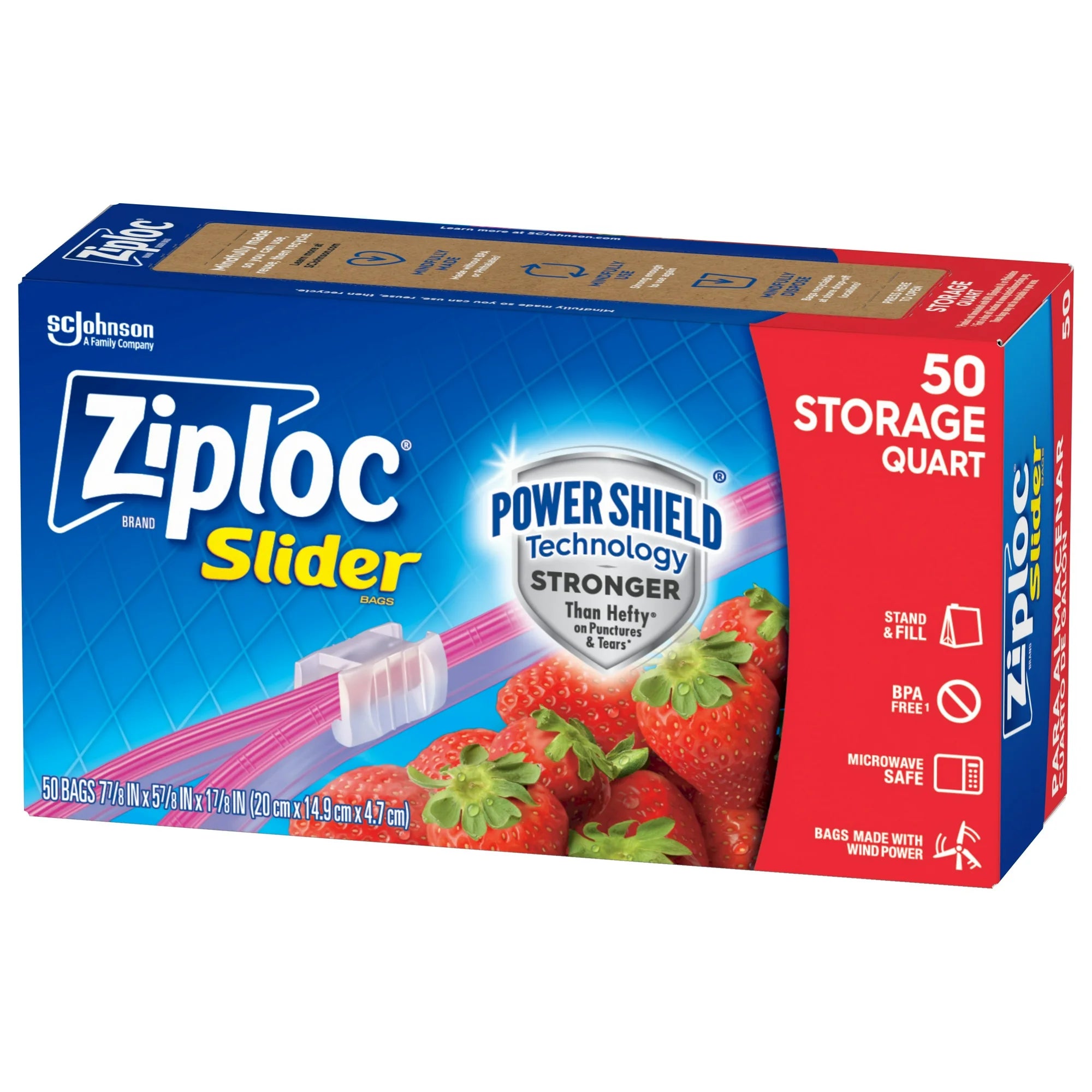 Ziploc® Brand Slider Quart Storage Bags