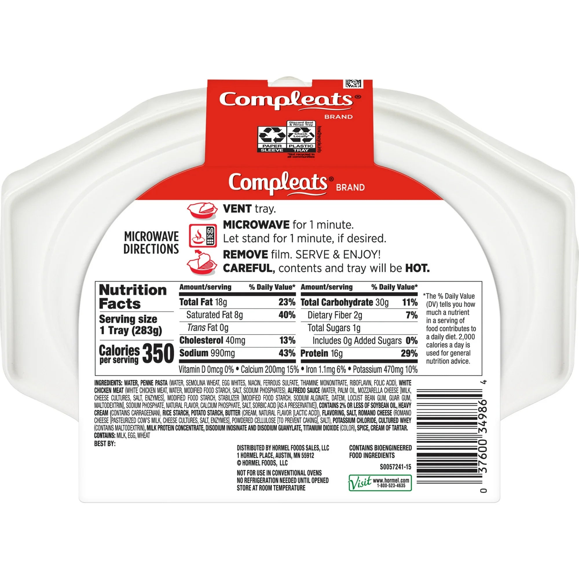 HORMEL COMPLEATS Chicken Alfredo