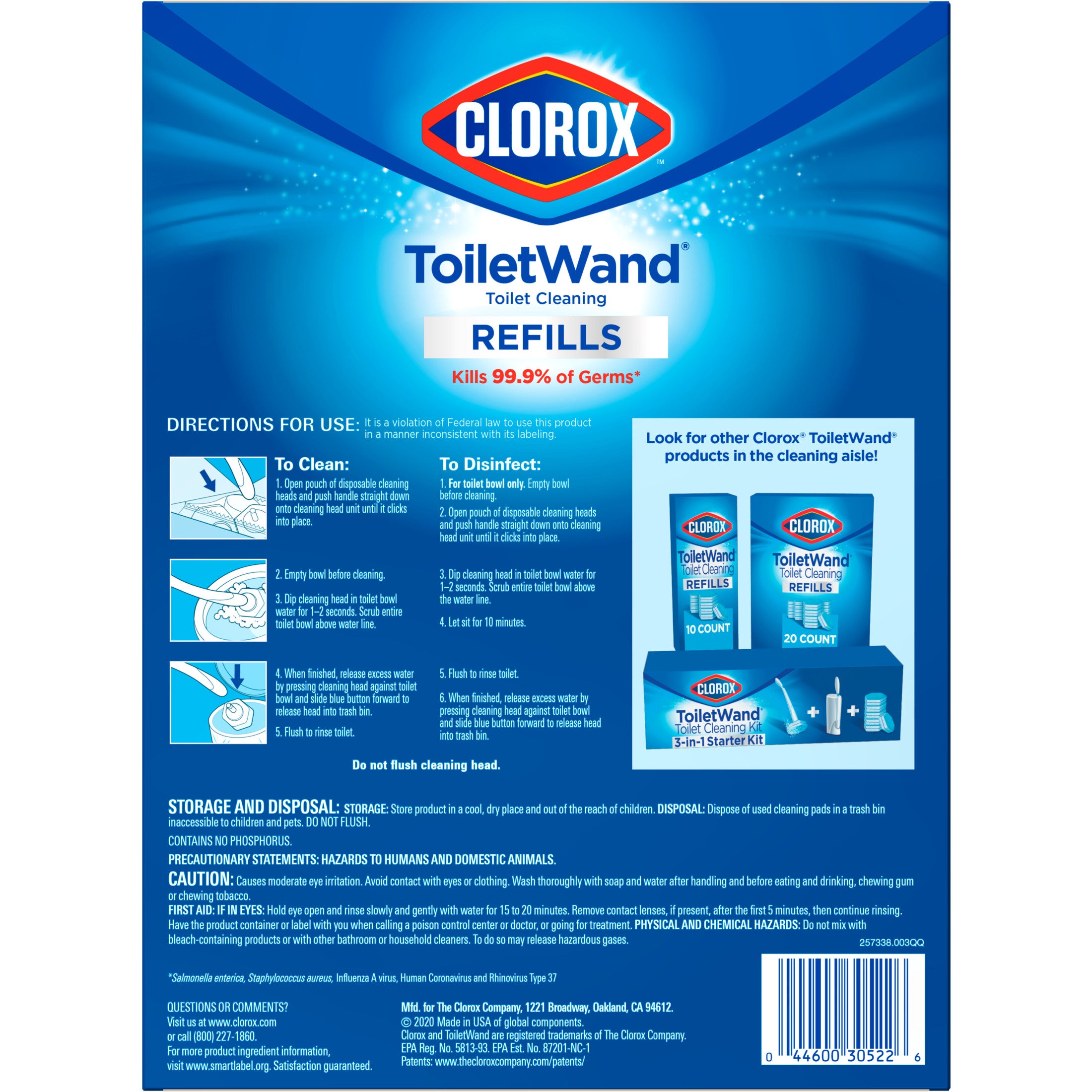 Clorox ToiletWand Disinfecting Refills, Disposable Wand Heads, 20 Count