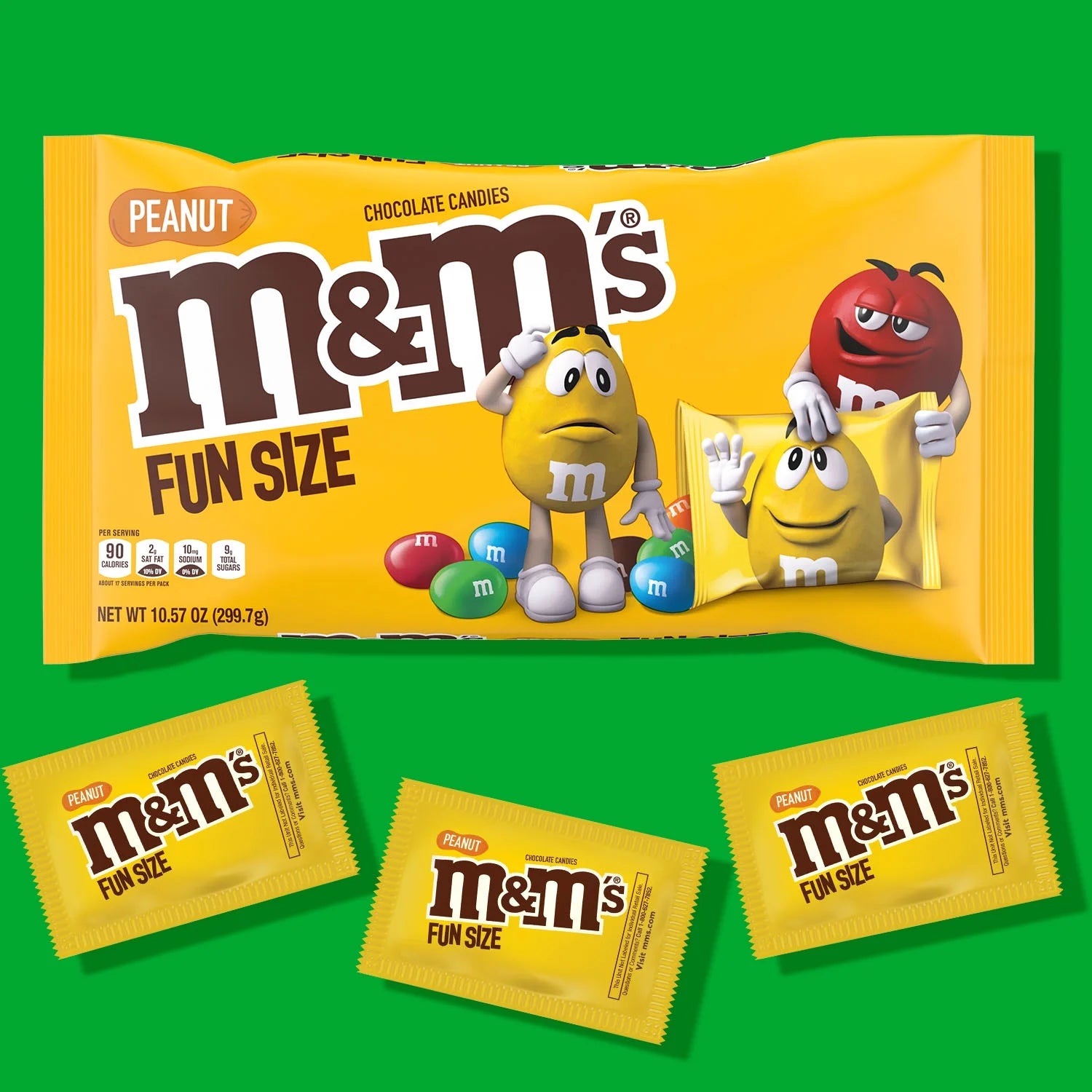 M&M's Fun Size Peanut Milk Chocolate Candy - 10.57 oz Bag