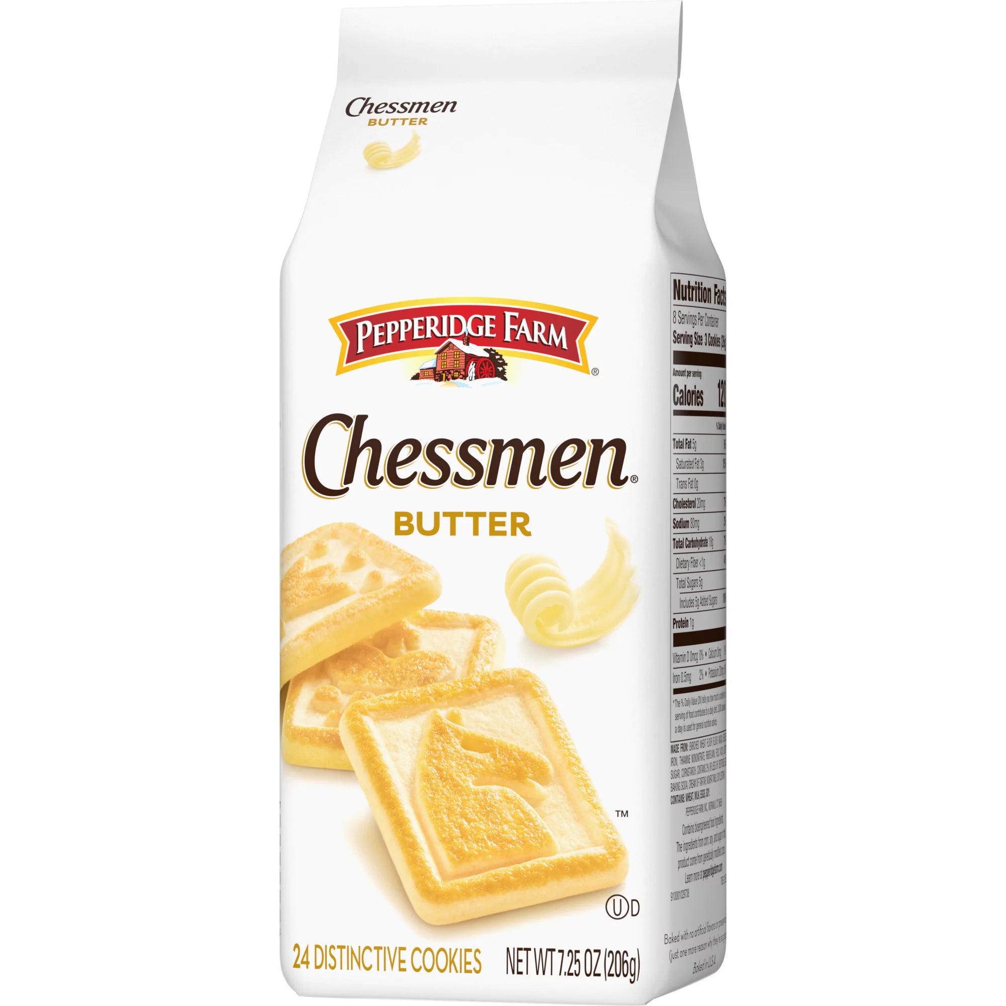 Pepperidge Farm Chessmen Butter Cookies, 7.25 oz Bag (24 Cookies)