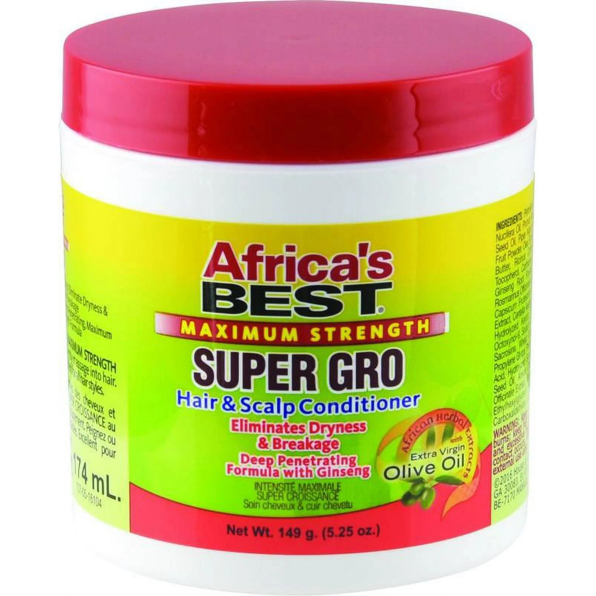 Africa’s Best Maximum Strength Super Gro Hair & Scalp Conditioner, 5.25 oz  Moisturizing