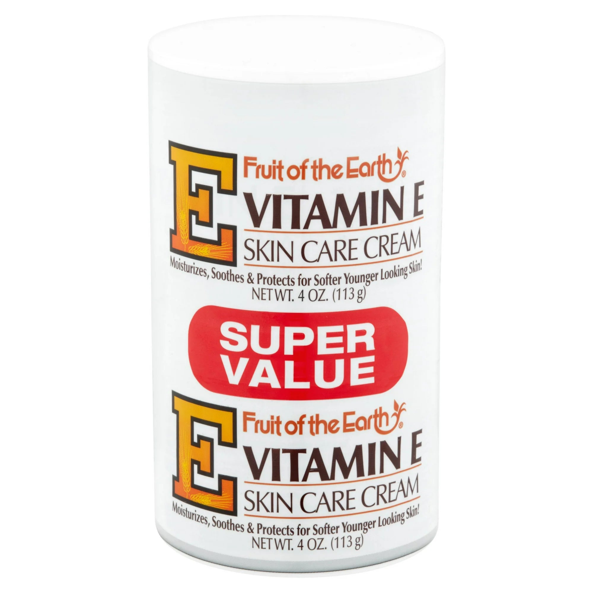 Fruit of the Earth Vitamin E Skin Care Cream Super Value, 4 Oz., 2 pack