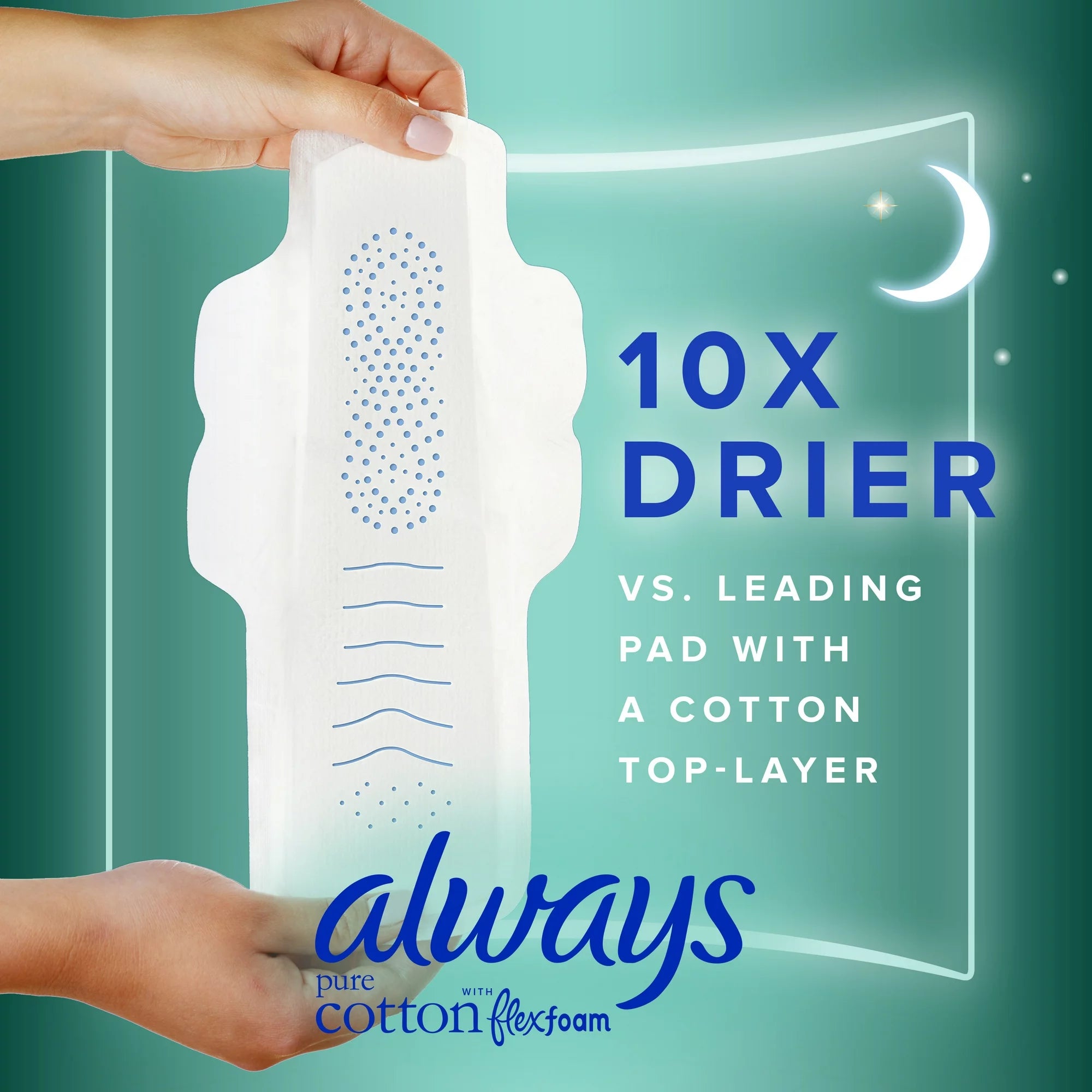 Always Pure Cotton Pads, Size 5, Extra Heavy