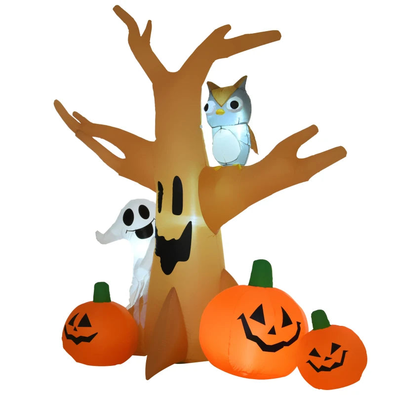 HOMCOM Halloween Inflatable Haunted Tree 