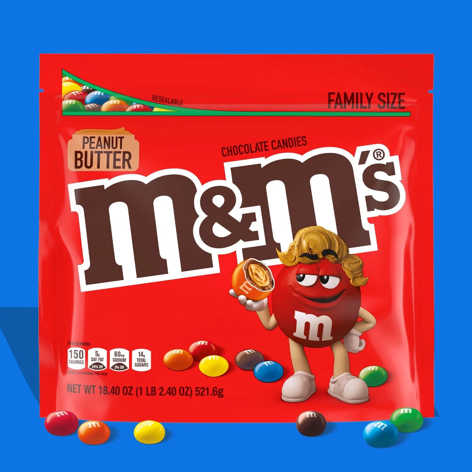 M&M's Peanut Butter Milk Chocolate Candy 