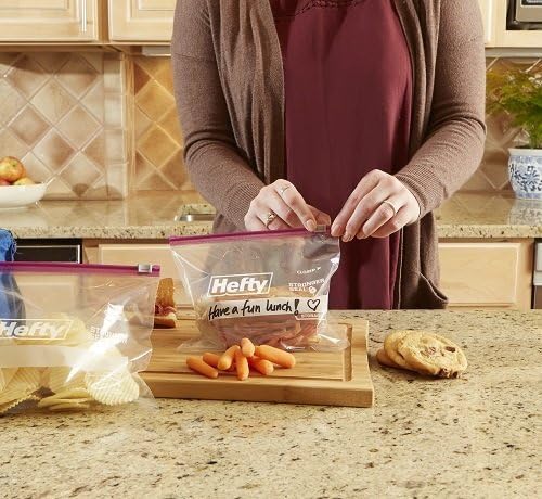 Hefty Press 'n Close Quart-Sized Food Storage Bags 