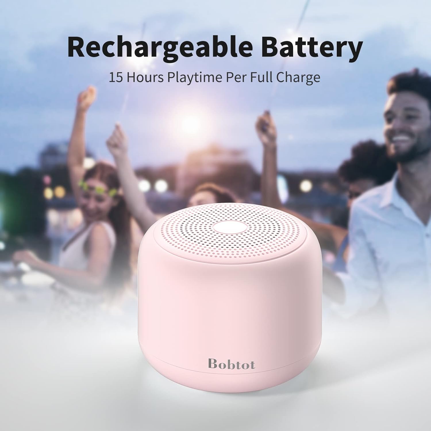 Bobtot Portable Bluetooth Speaker - Pink