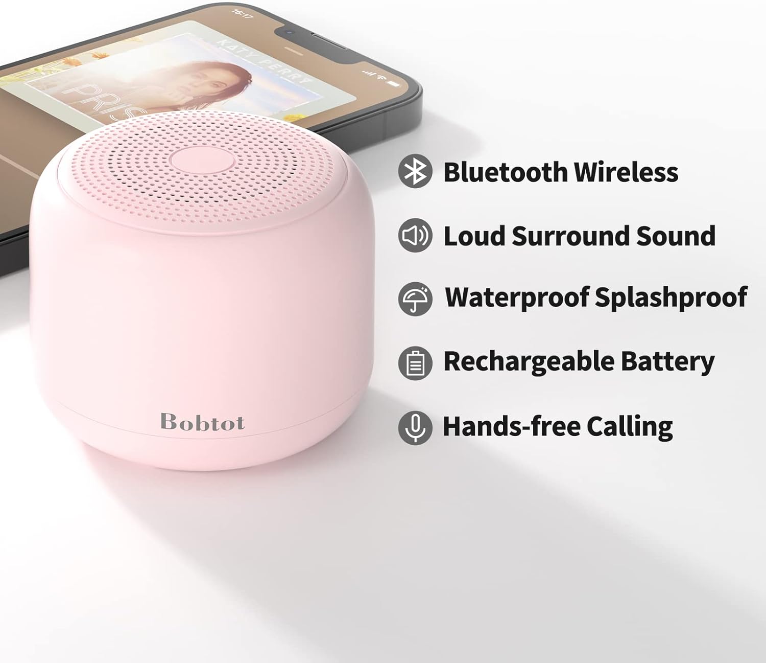 Bobtot Portable Bluetooth Speaker - Pink