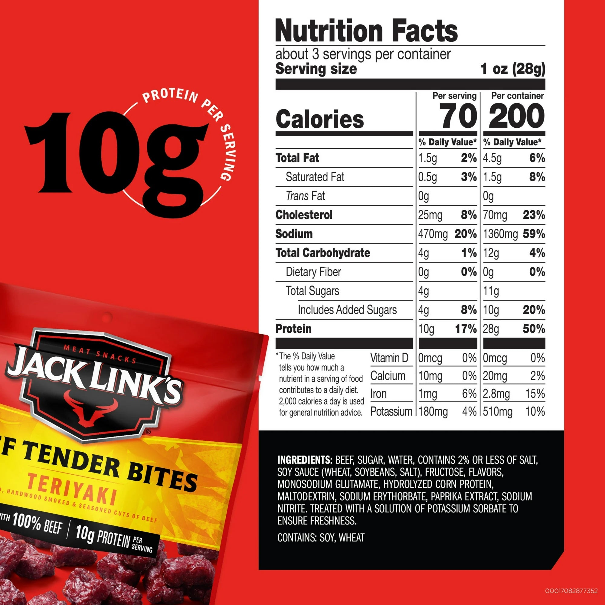 Jack Links Teriyaki Beef Tender Bites 