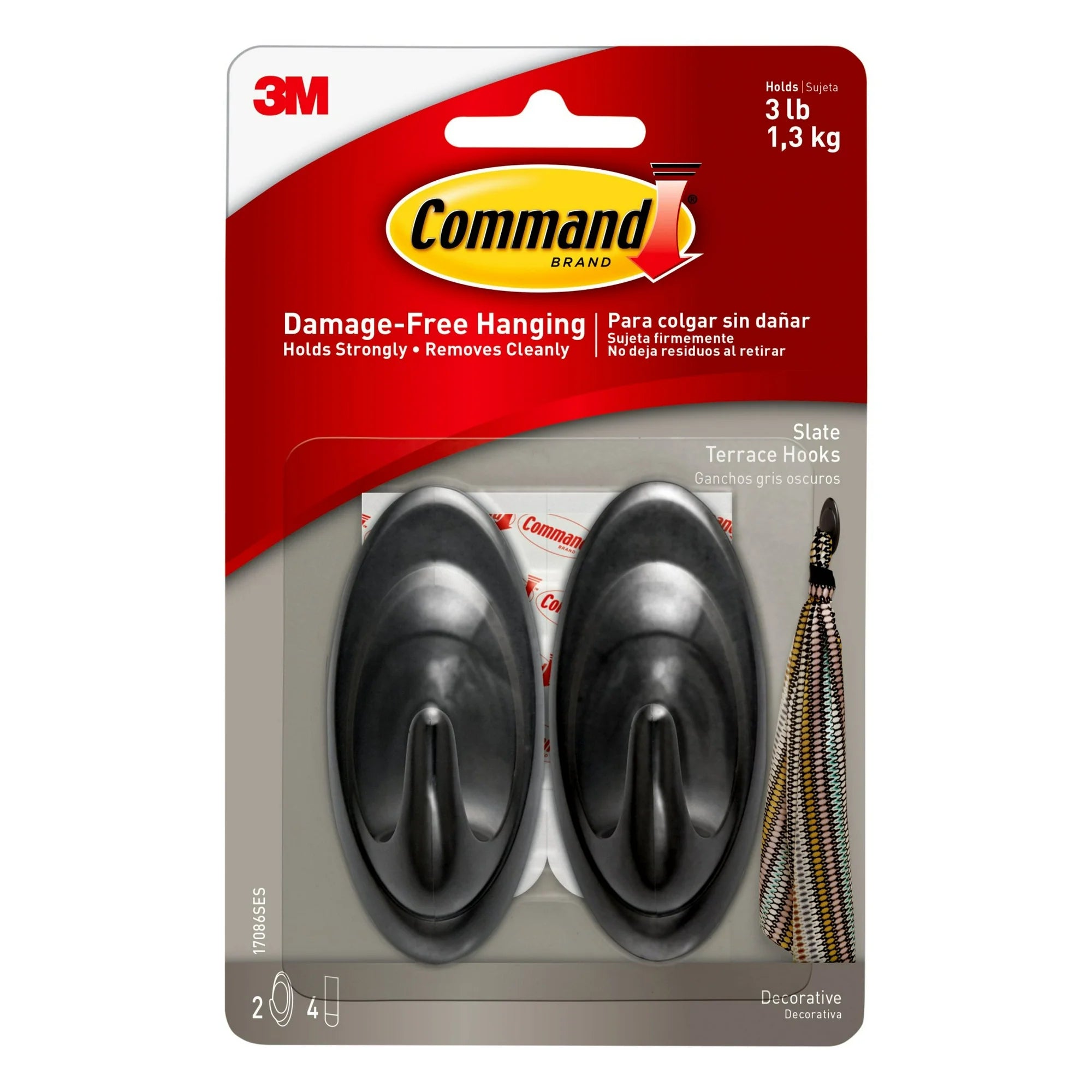 Command Terrace Hooks - Medium, 2-Pack