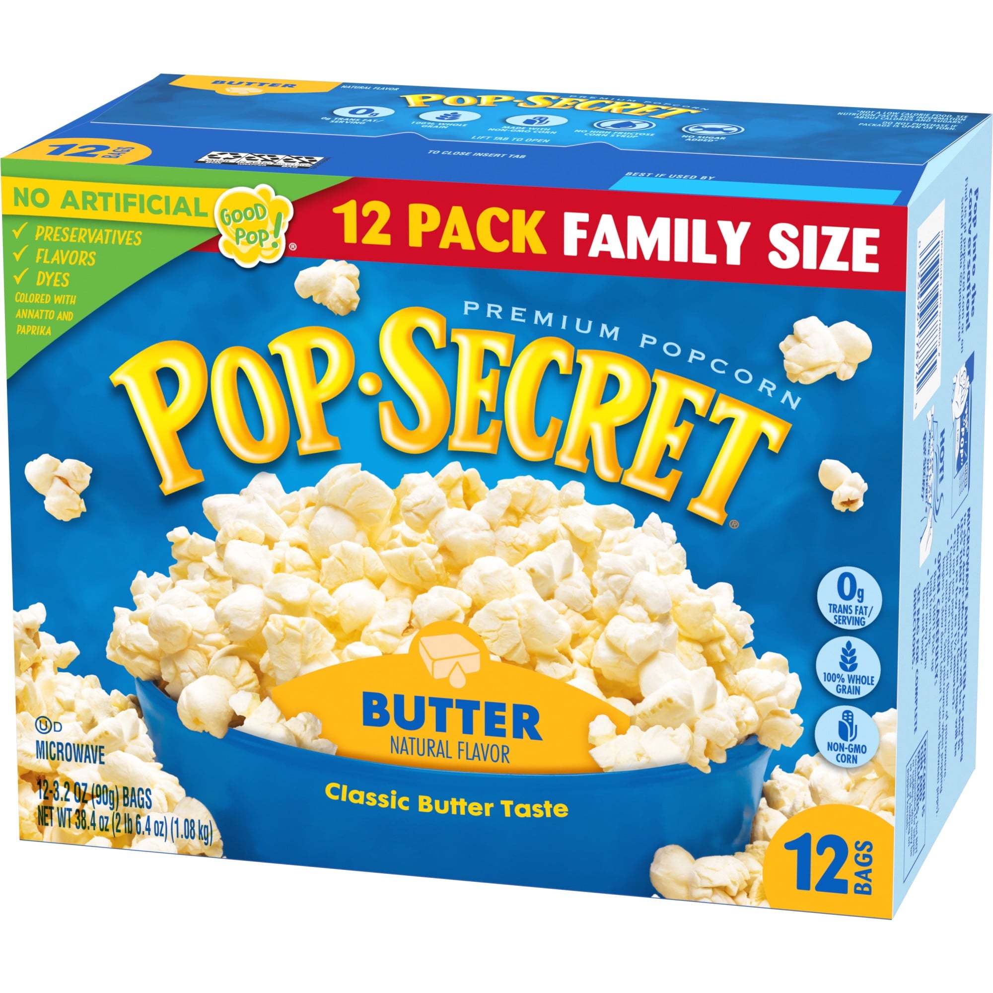  Pop Secret Butter Microwave Popcorn - 12 Ct 