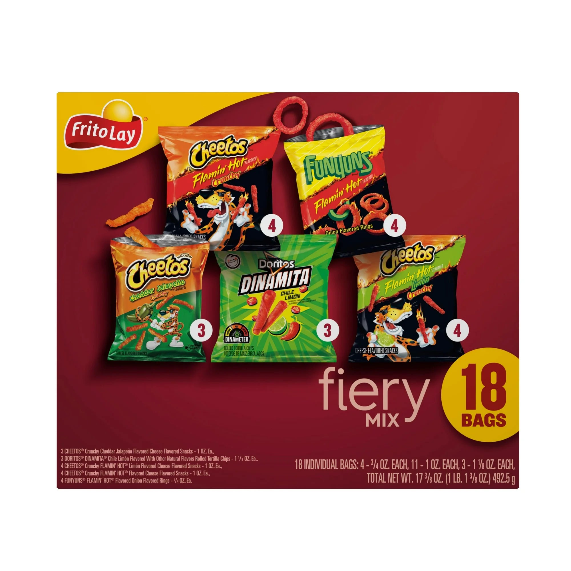 Frito-Lay Fiery Mix Variety Pack Snack Chips