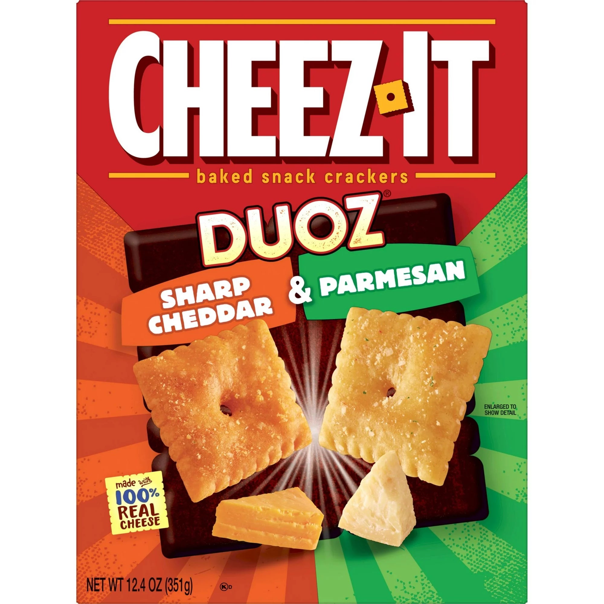 Cheez-It DUOZ Cheddar & Parmesan Snack Crackers 