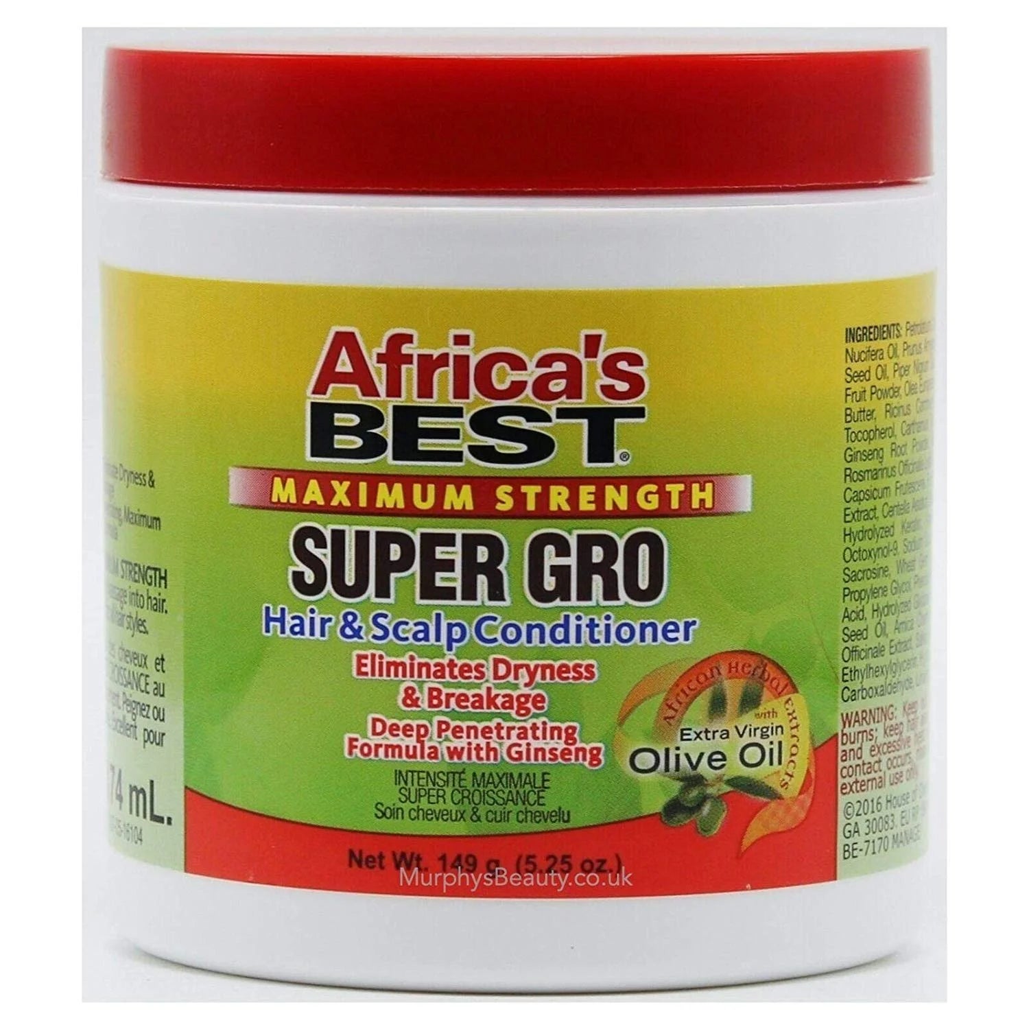 Africa’s Best Maximum Strength Super Gro Hair & Scalp Conditioner, 5.25 oz  Moisturizing