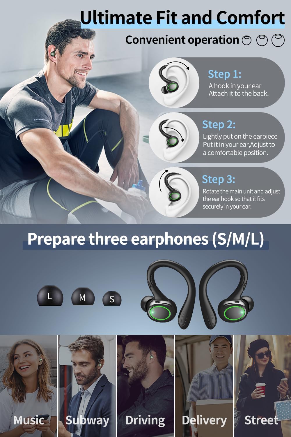 60H Wireless Earbuds with ANC & IPX6