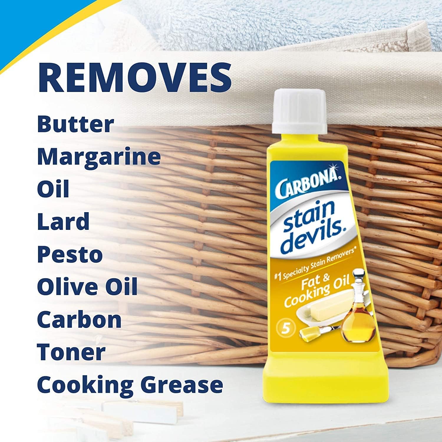 Carbona Stain Devils® #5 - Fat & Cooking Oil Multi-Fabric Cleaner 1.7 Fl Oz,