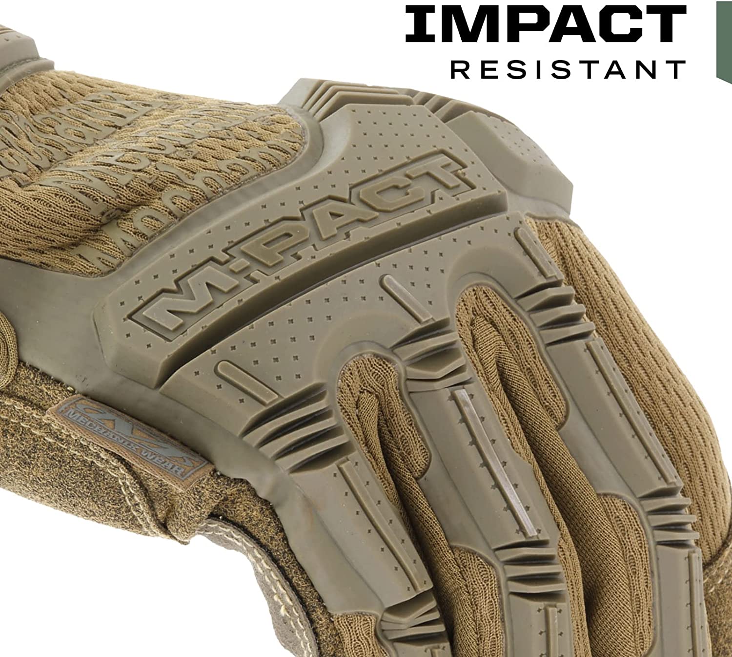 M-Pact Tactical Gloves with Secure Fit, Touchscreen Capable Safety Gloves for Men, Work Gloves with Impact Protection and Vibration Absorption (Brown, XX-Large) Mechanix Wear