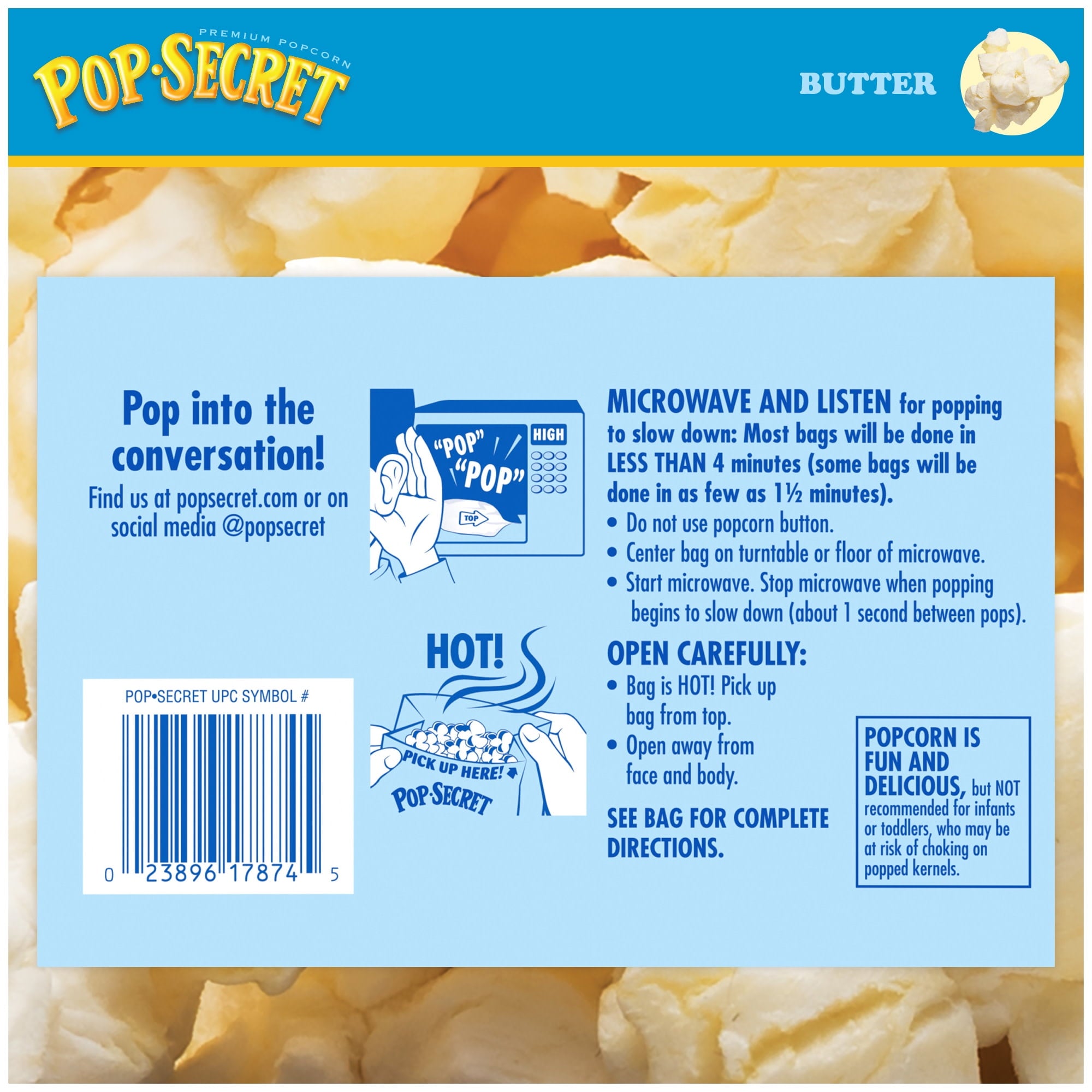  Pop Secret Butter Microwave Popcorn - 12 Ct 