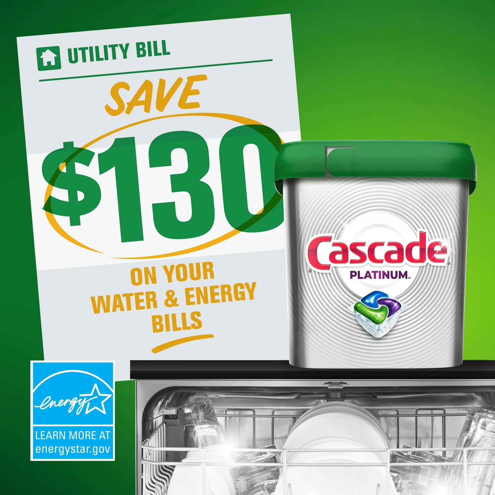 Cascade Platinum Dishwasher Detergent 