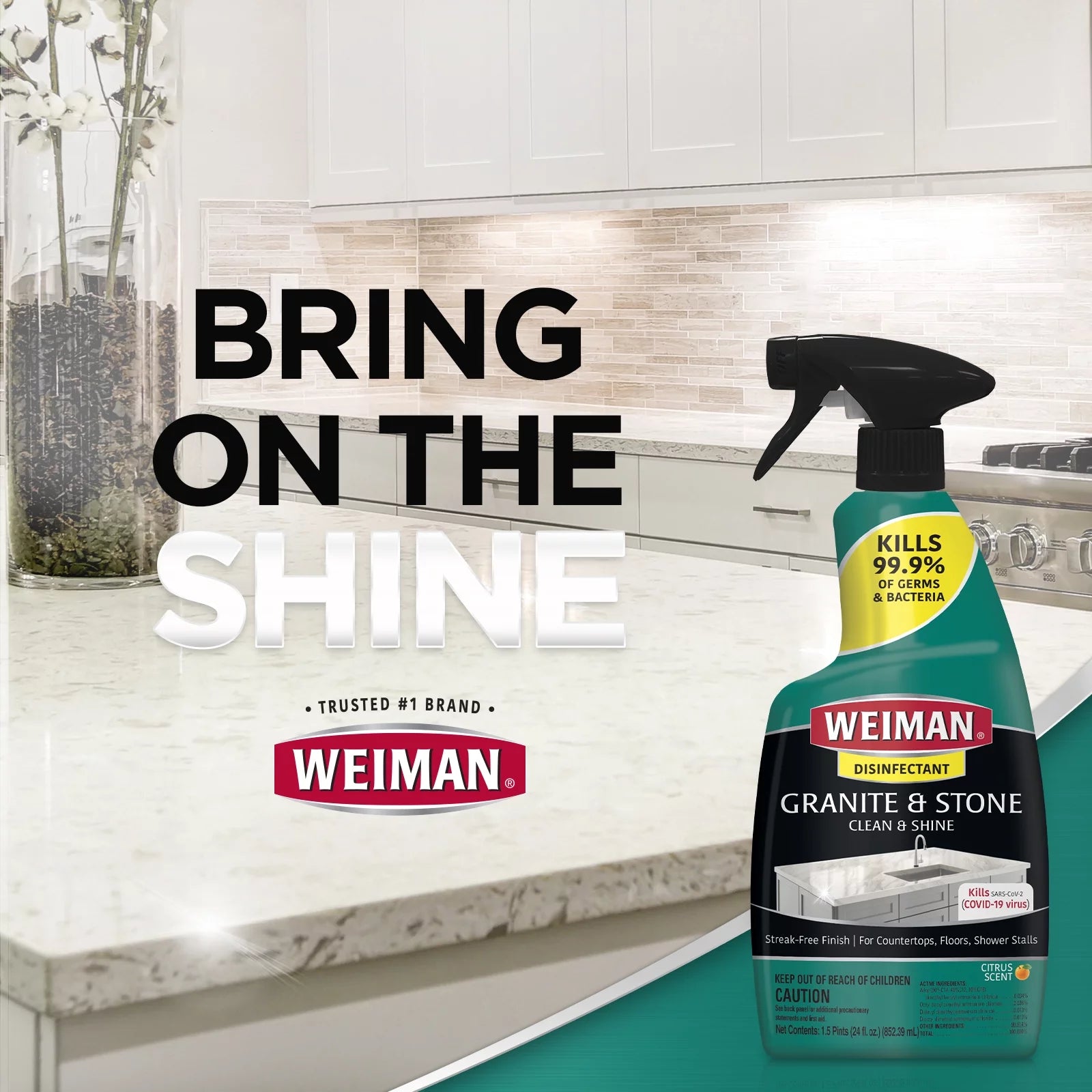 Weiman Disinfecting Granite Countertop Cleaner Spray