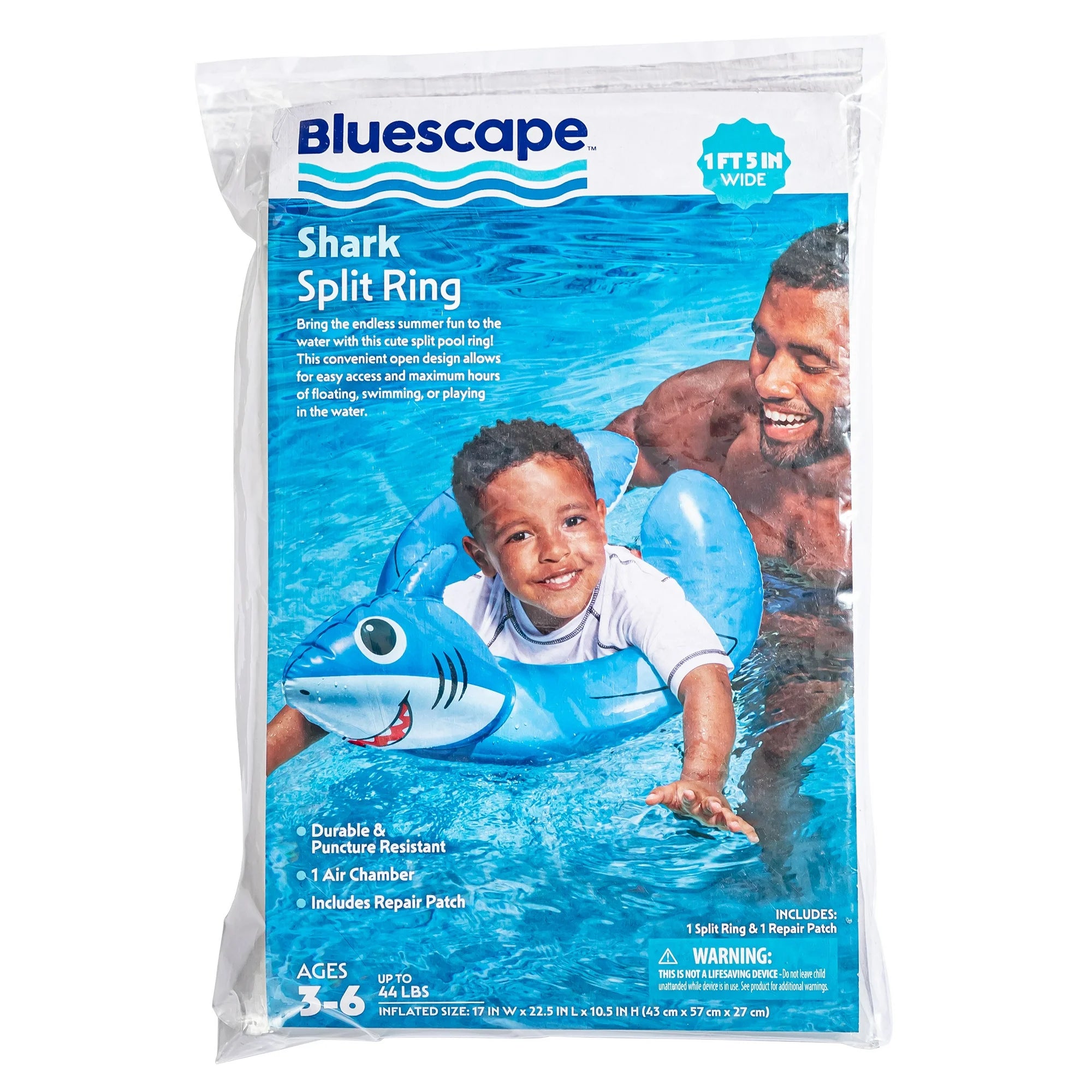 Bluescape Blue Shark Split Inflatablel Float 