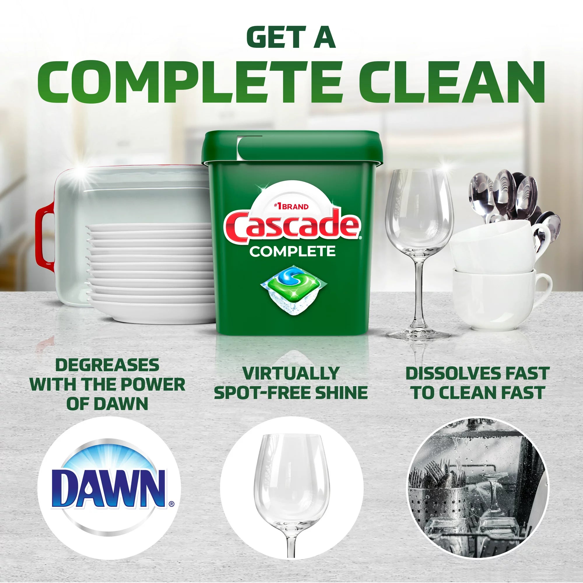 Cascade Dishwasher Detergent, Fresh Scent