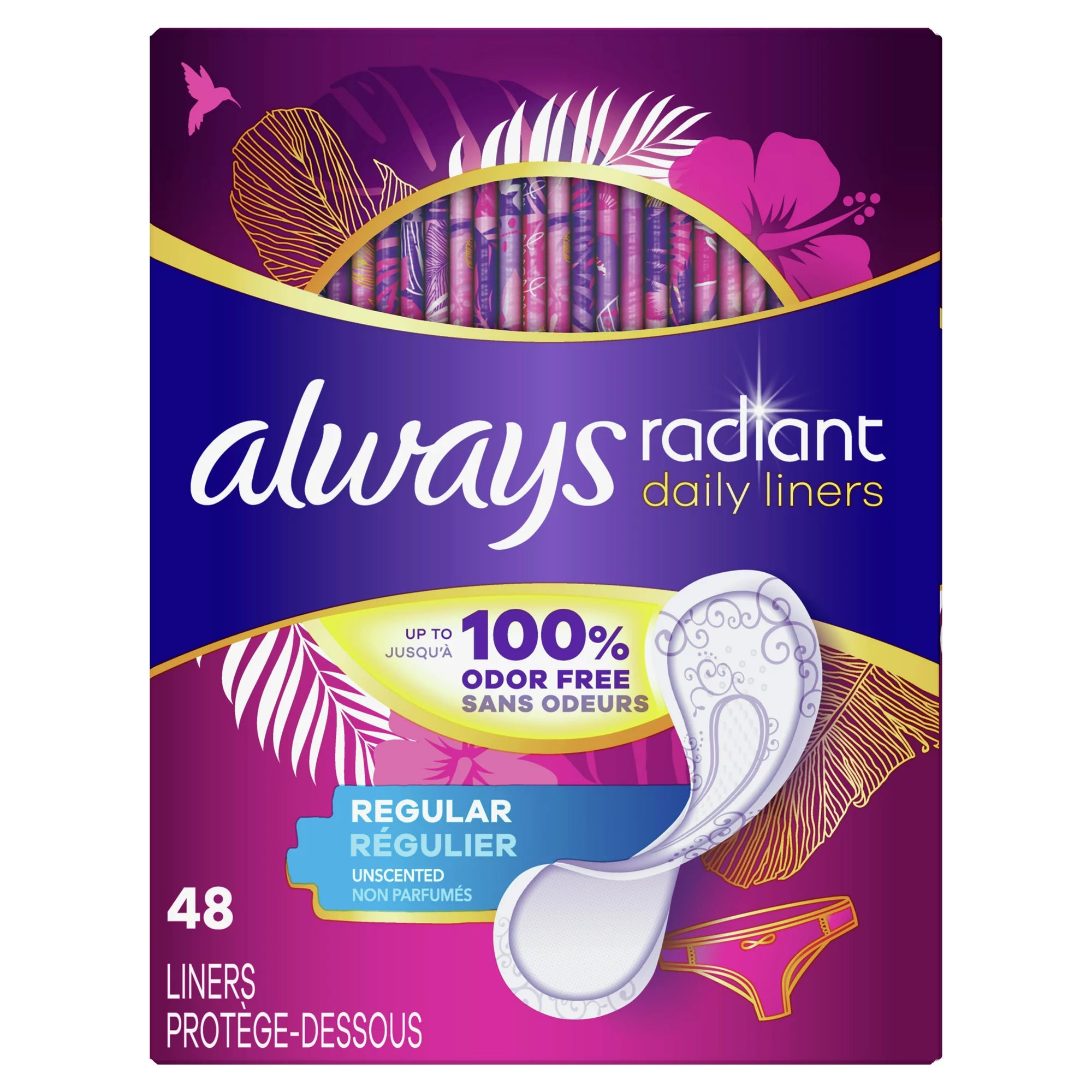 Always Radiant Daily Liners Light Absorbency