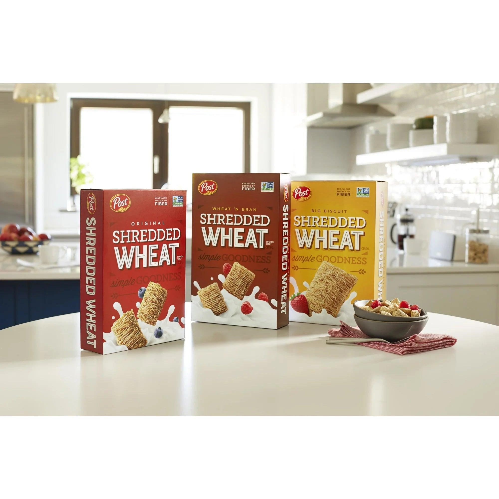 Post Wheat n Bran® Shredded Wheat Cereal ,High Fiber