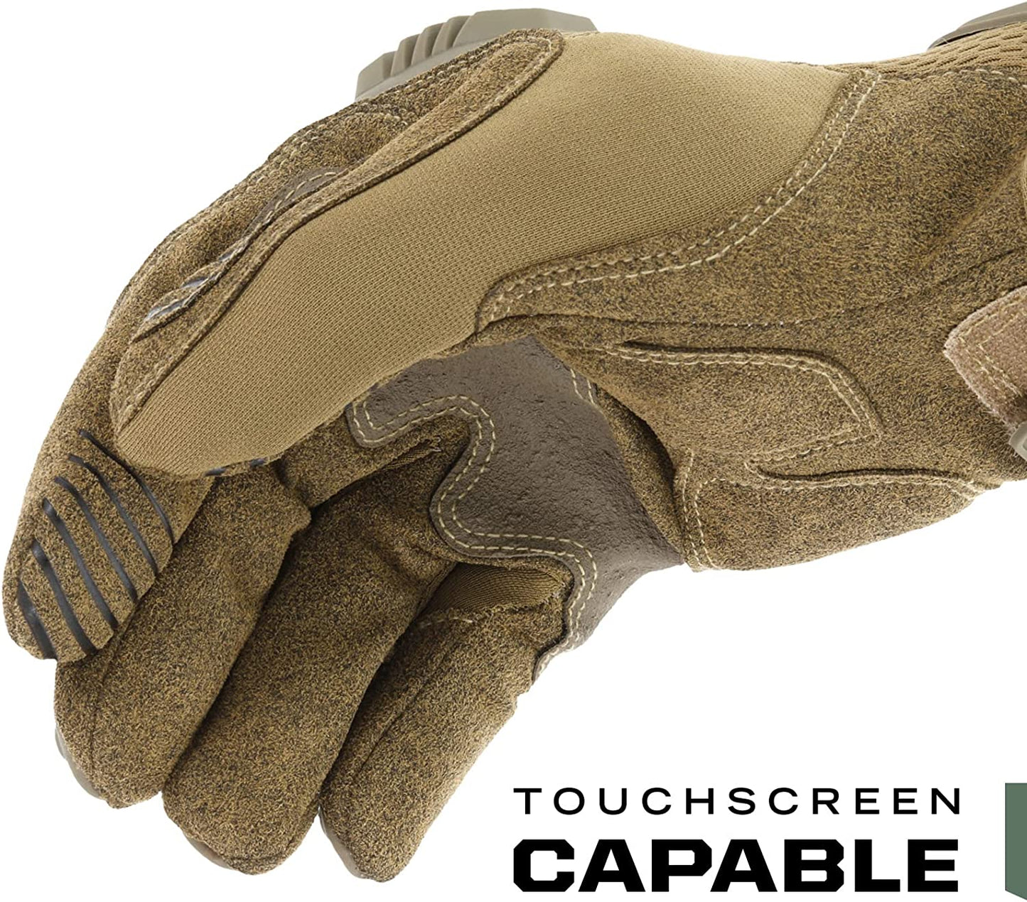 M-Pact Tactical Gloves with Secure Fit, Touchscreen Capable Safety Gloves for Men, Work Gloves with Impact Protection and Vibration Absorption (Brown, XX-Large) Mechanix Wear