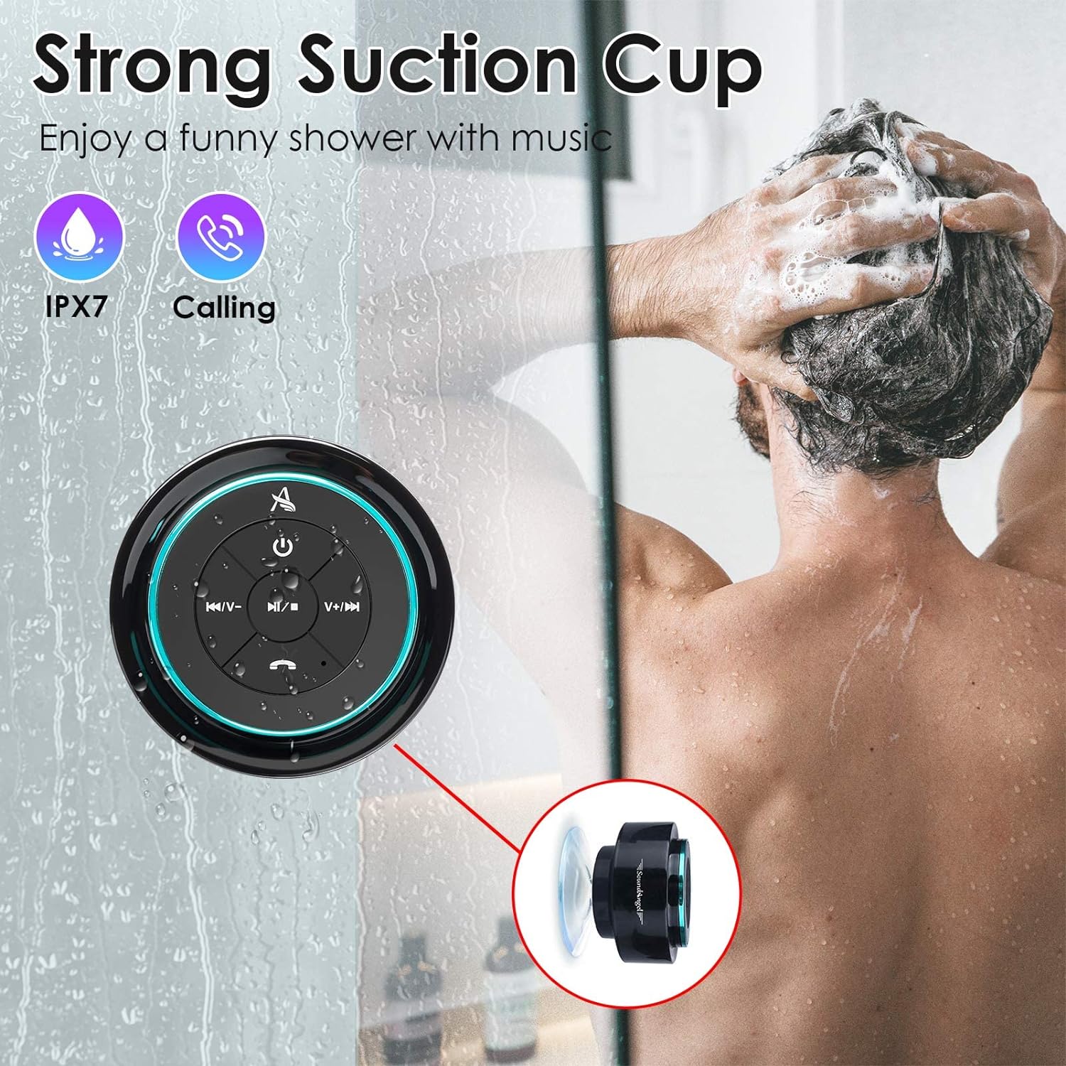 XLeader IPX7 Waterproof Shower Speaker