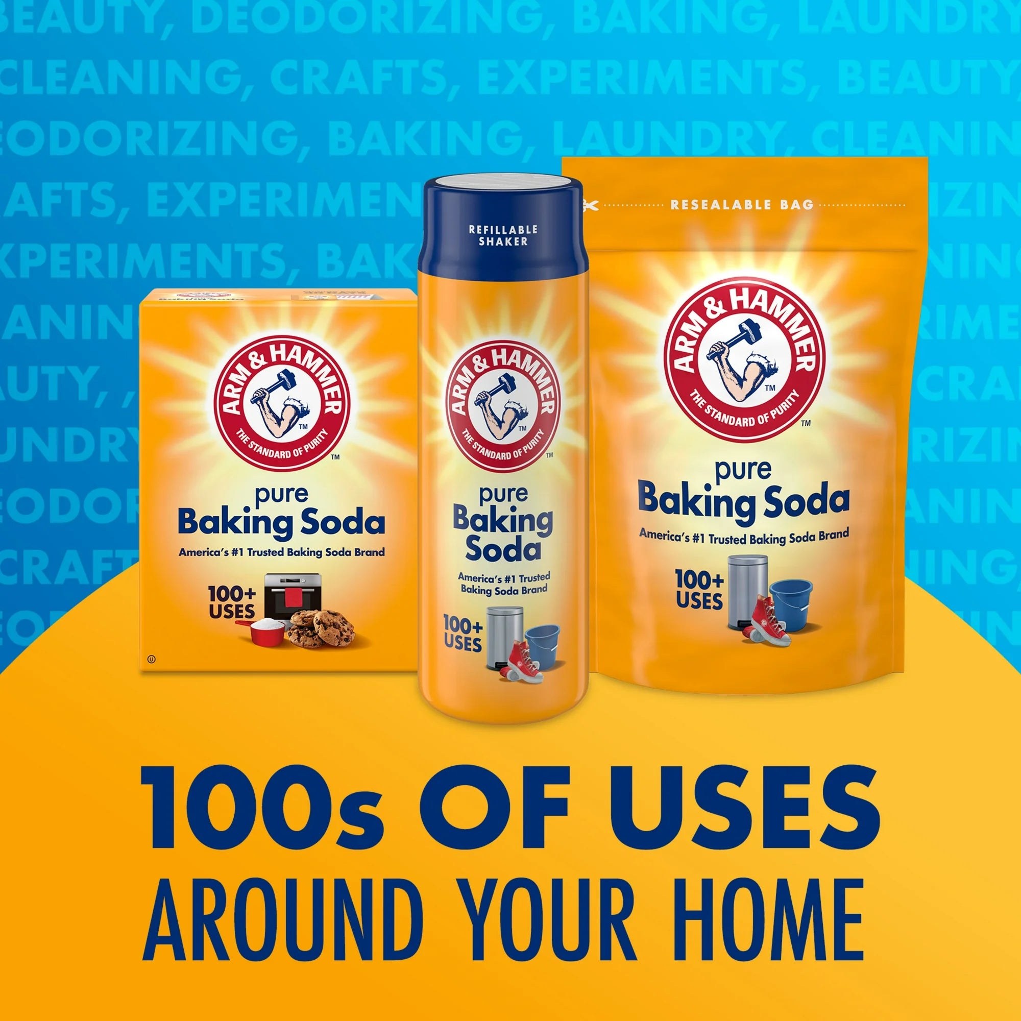 ARM & HAMMER Pure Baking Soda, For Baking, Cleaning & Deodorizing, 4 lb Box