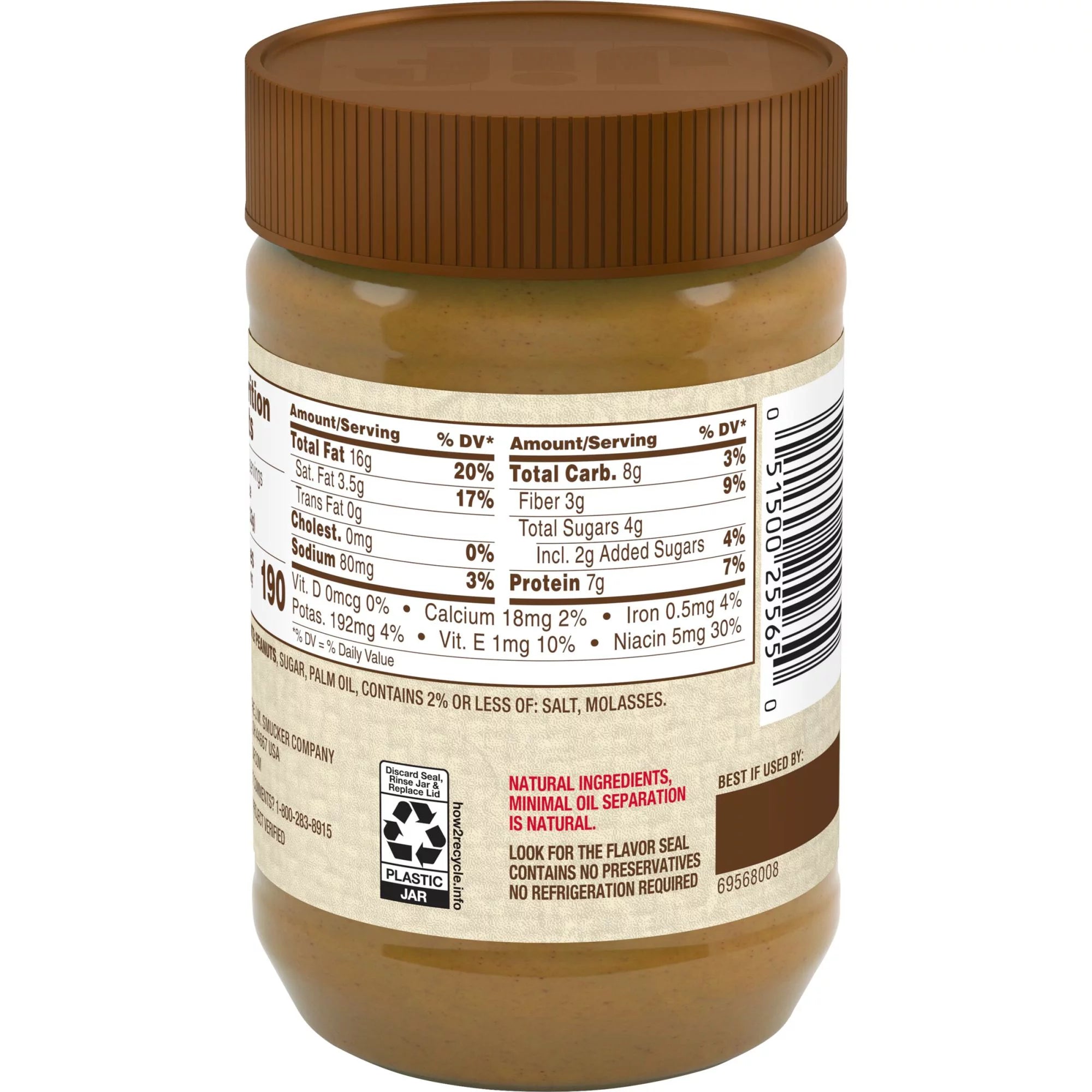 Jif Natural Creamy Peanut Butter Spread