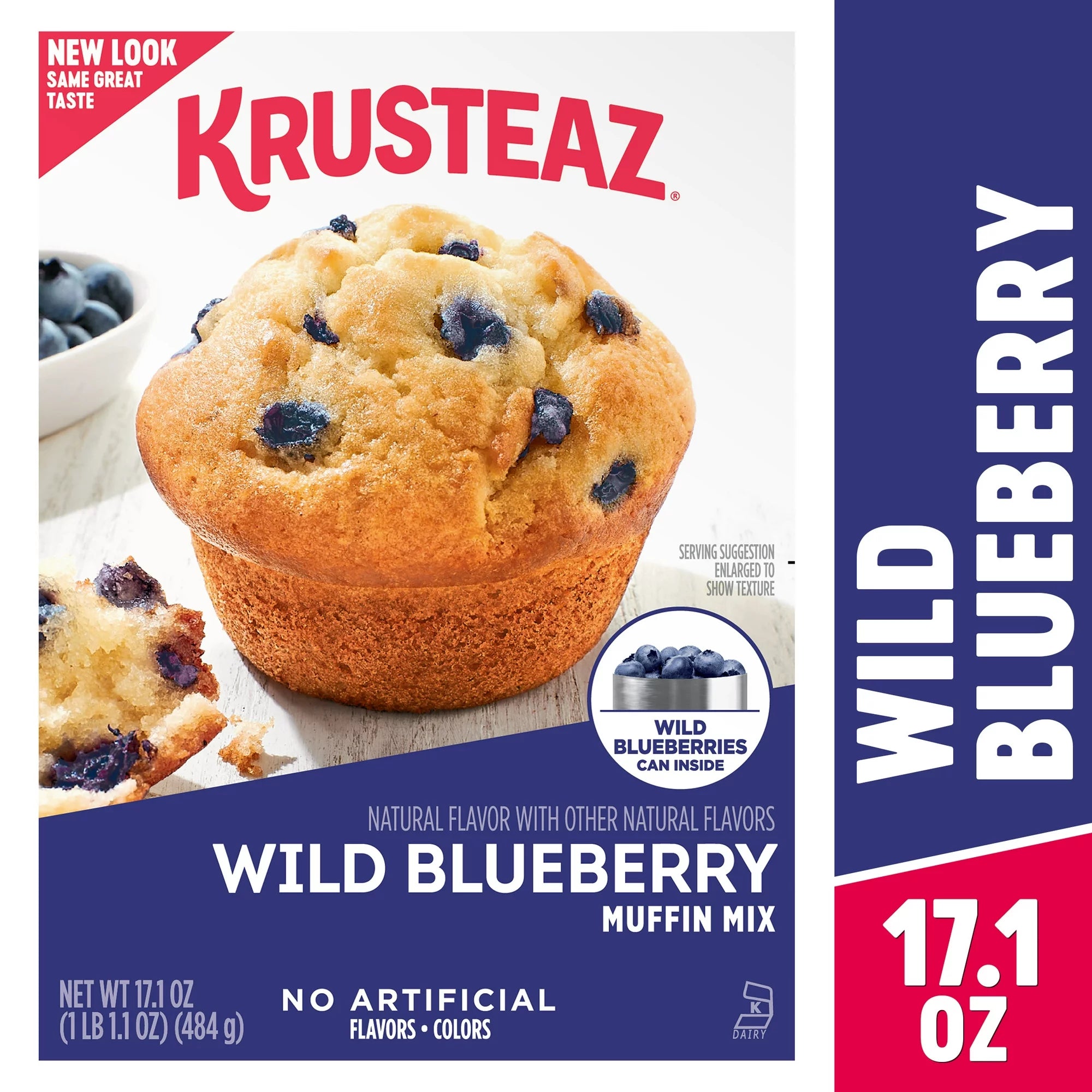 Krusteaz Wild Blueberry Muffin Mix with Can