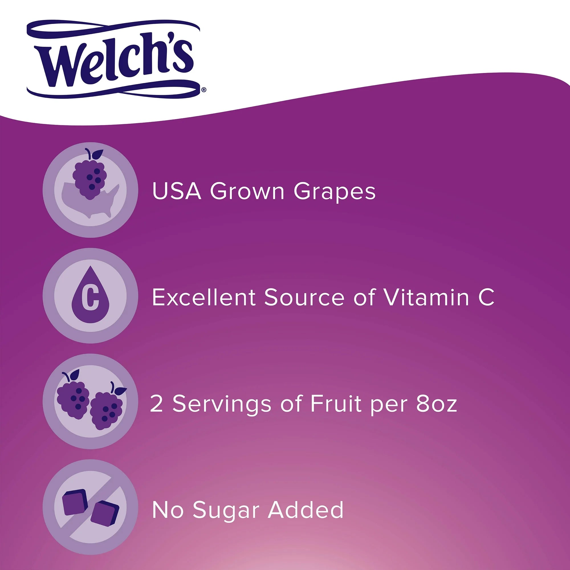 Welch's 100% Grape Juice, Concord Grape, 10 fl oz On-the-Go Bottle (Pack of 6)