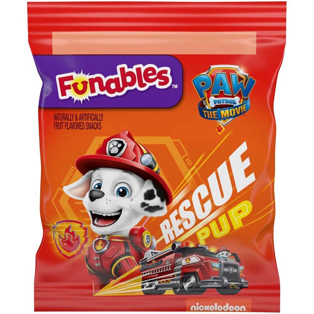 Funables Fruit Flavored Snacks, Paw Patrol the Movie, 0.8 oz, 22 Count