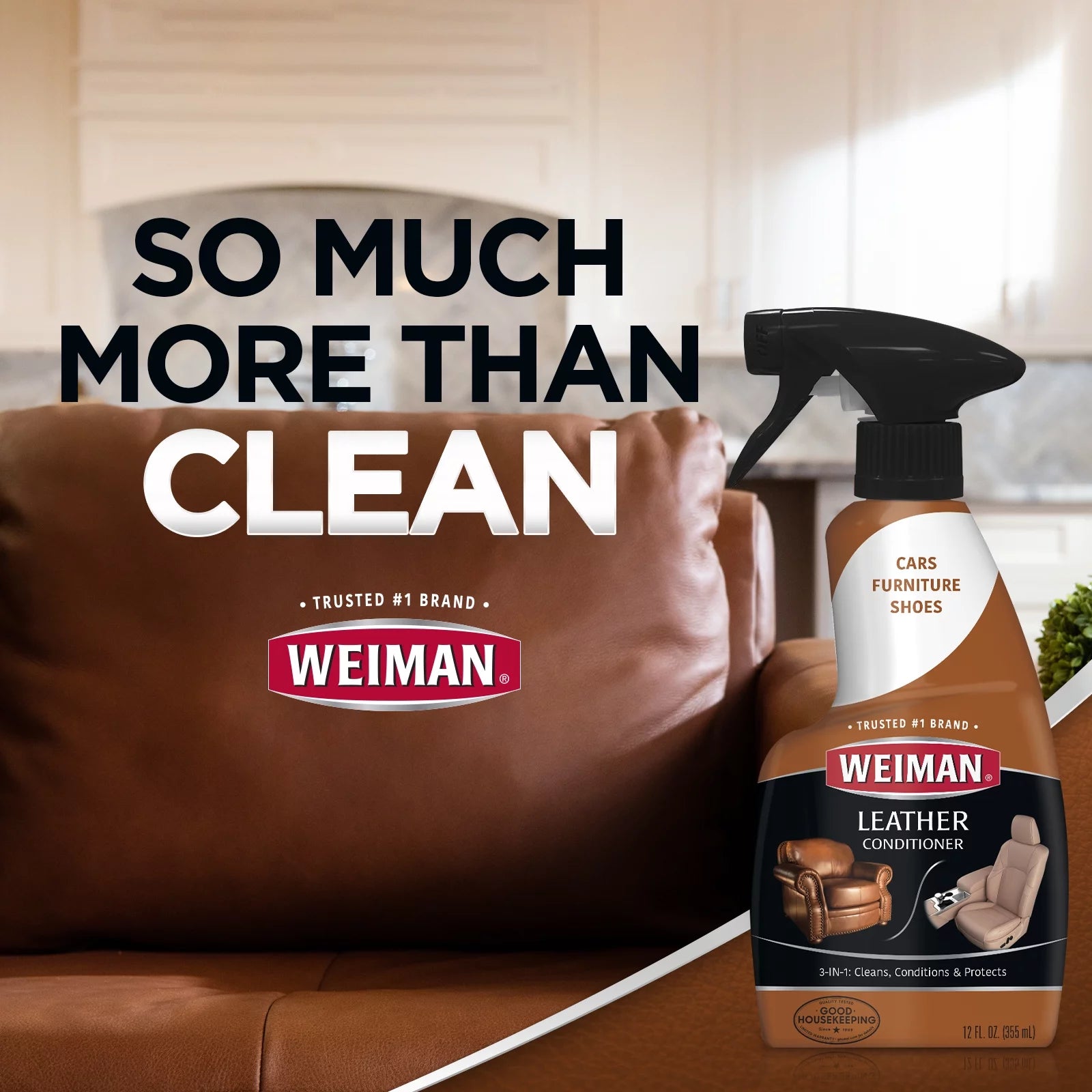 Weiman 3-1 Leather Cleaner & Conditioner 