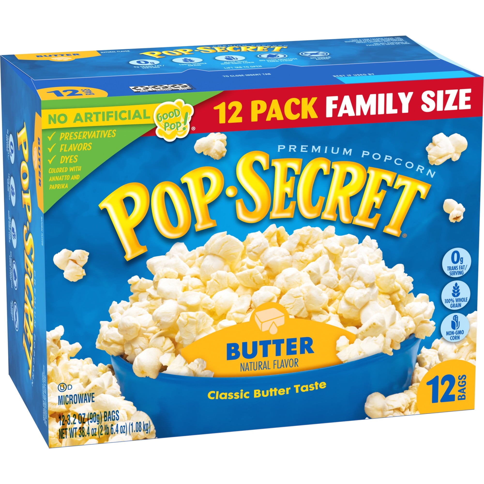  Pop Secret Butter Microwave Popcorn - 12 Ct 