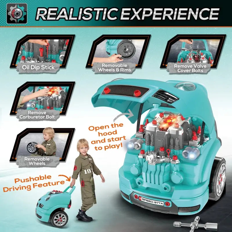 Mechanic Kids Truck Engine Toy Set