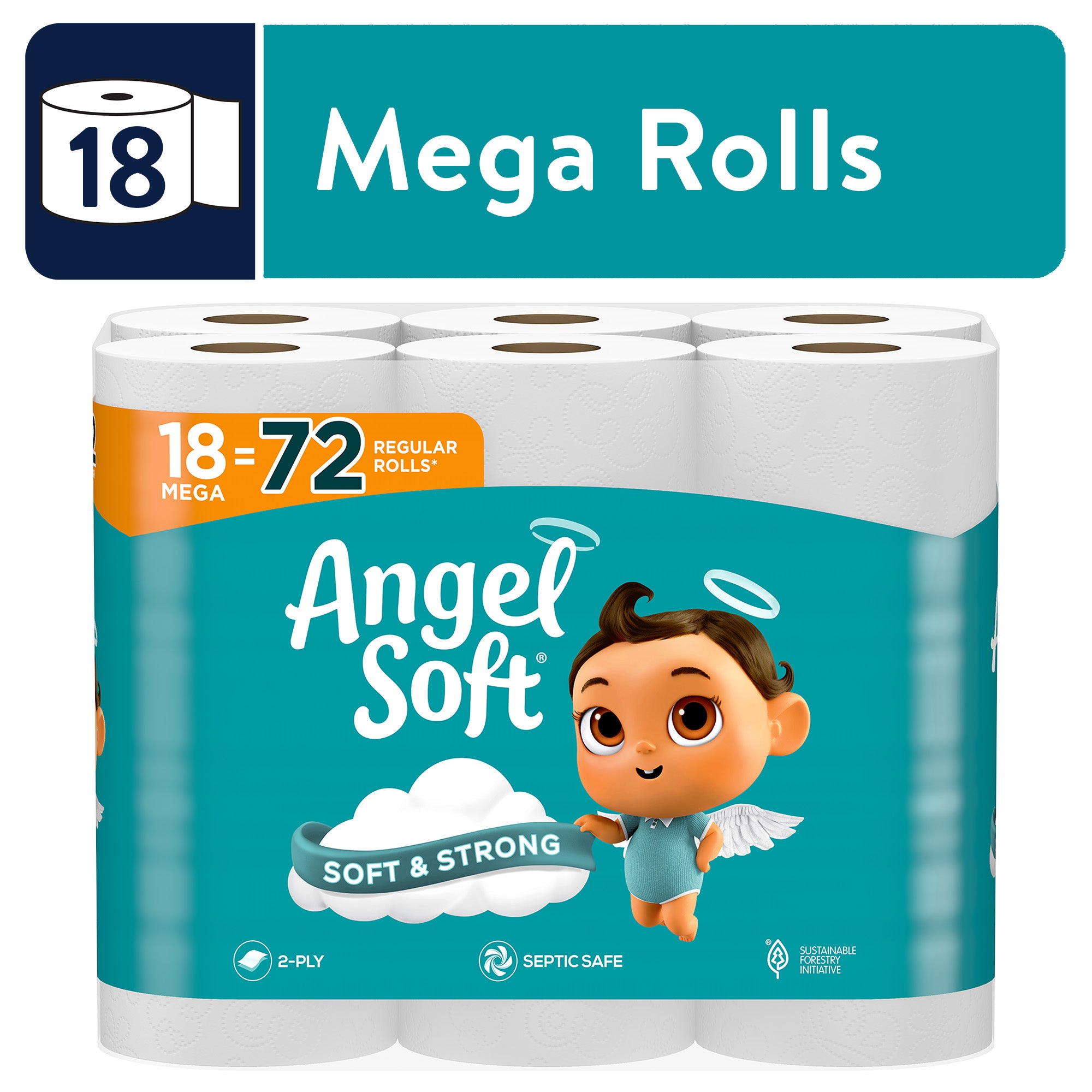 Angel Soft Toilet Paper Soft and Strong Toilet Tissue