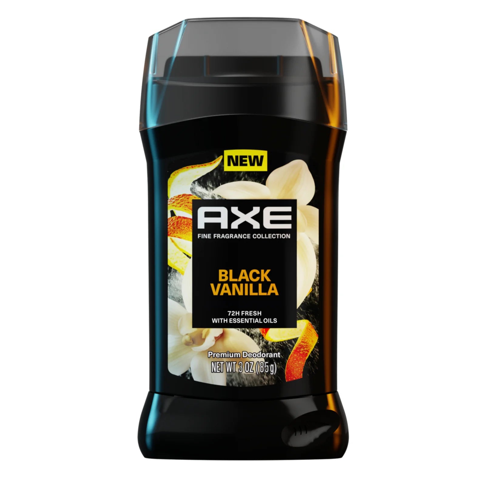 Axe Fine Fragrance Men's Deodorant Stick Black Vanilla with Orange + Sandalwood Aluminum Free, 3 oz