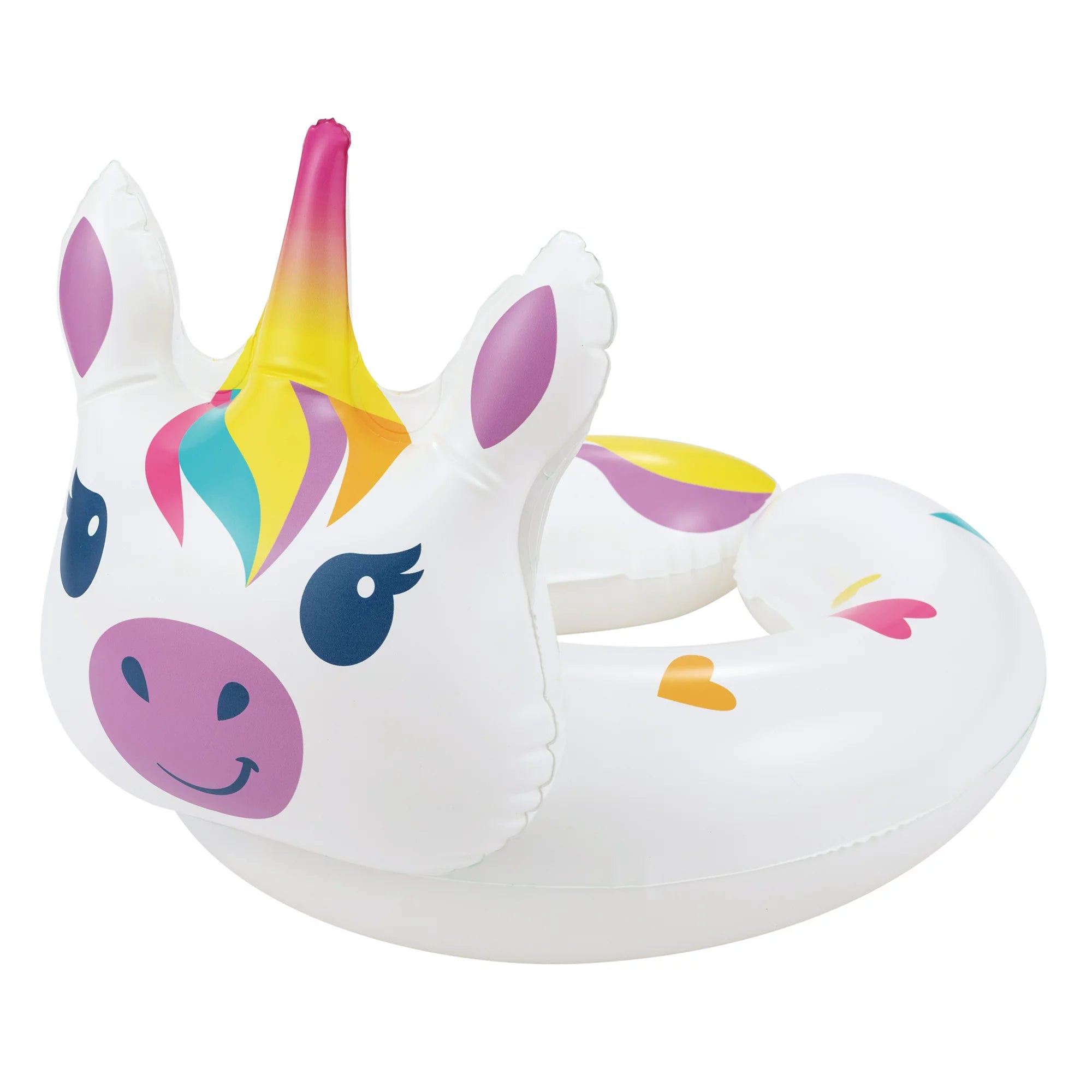 Bluescape White Unicorn Split Inflatable Swim Ring Pool Float 