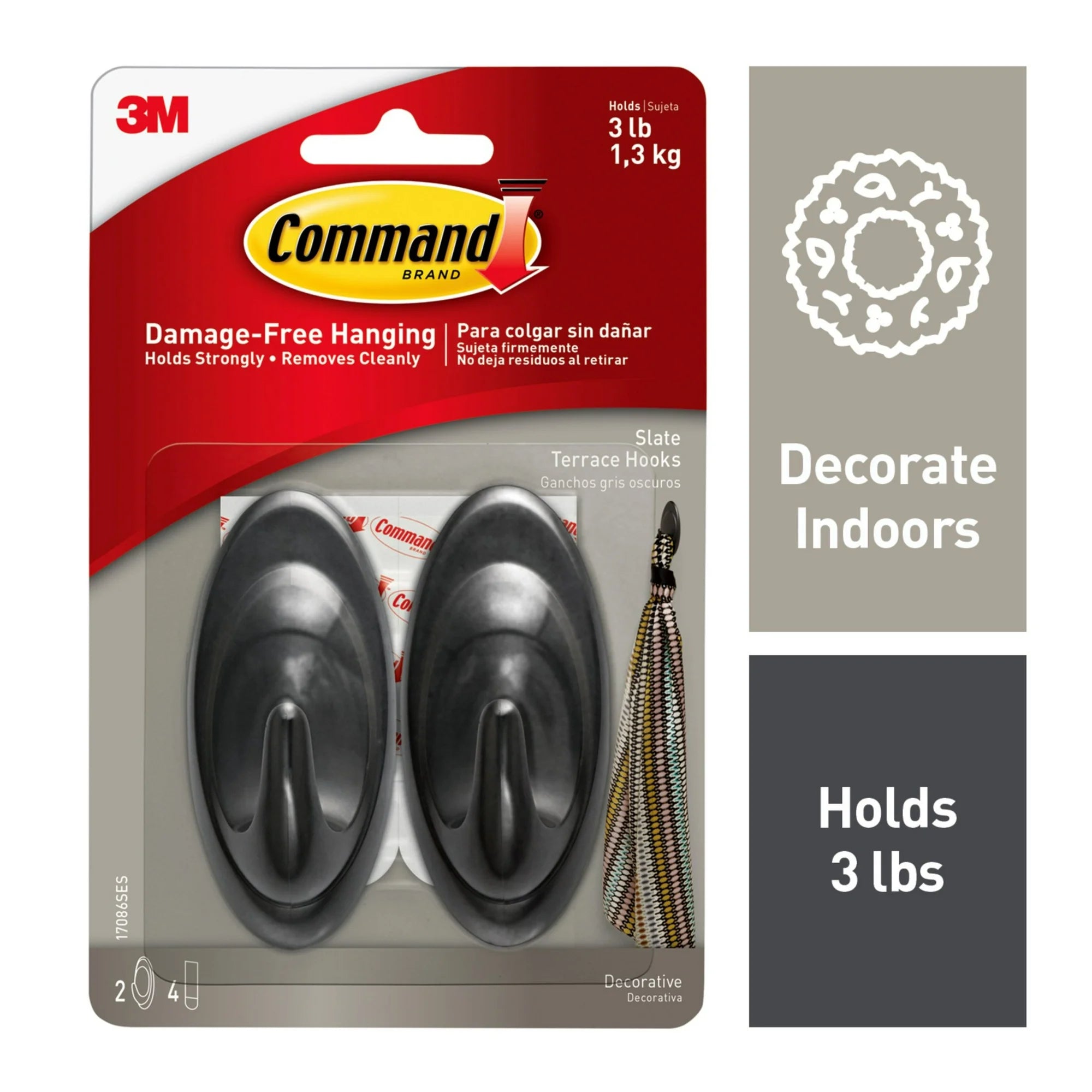 Command Terrace Hooks - Medium, 2-Pack