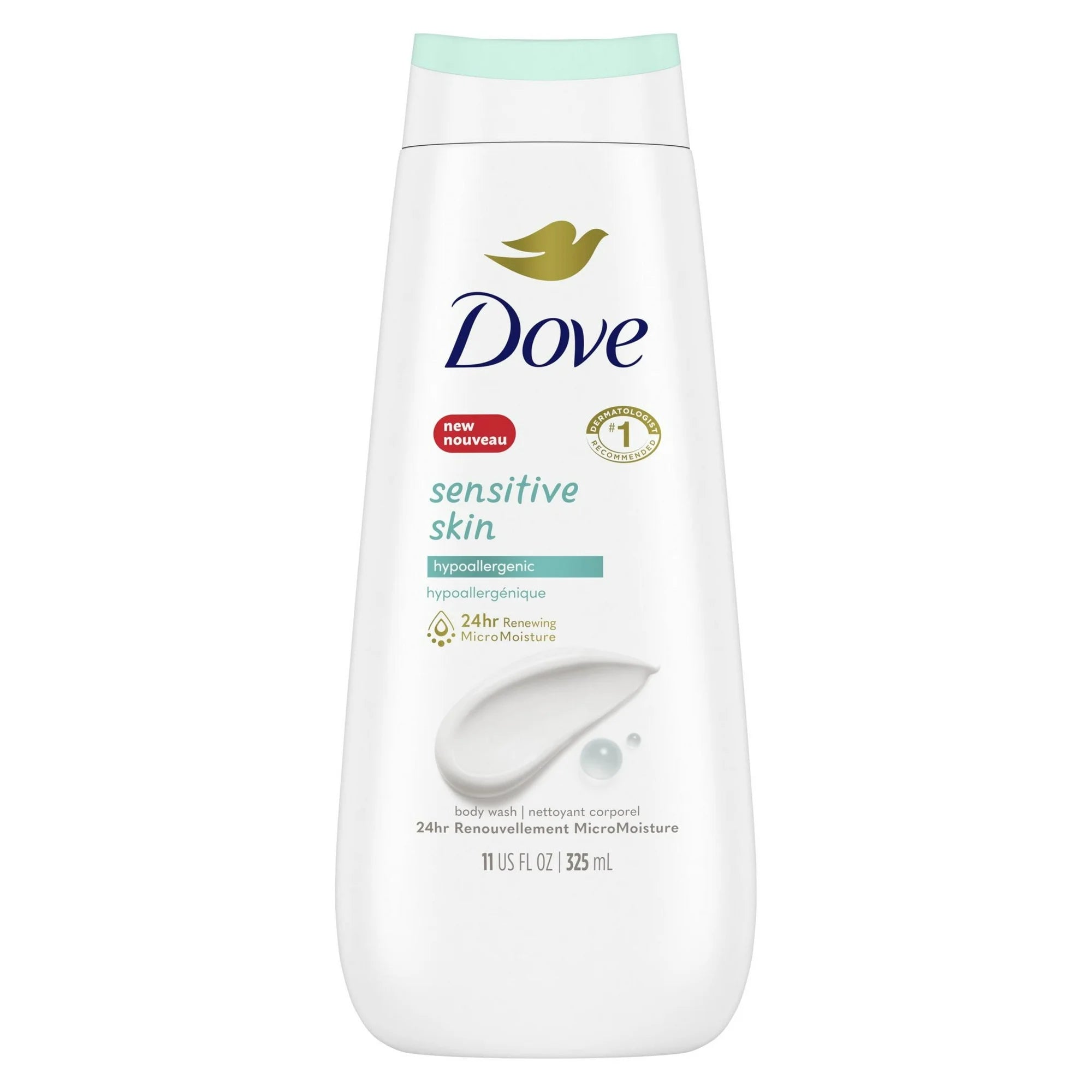 Dove Sensitive Hypoallergenic Body Wash, 11 fl oz