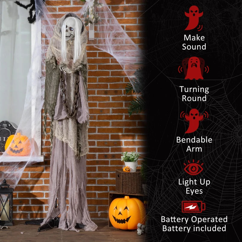 Outsunny 74" Animated Halloween Skeleton