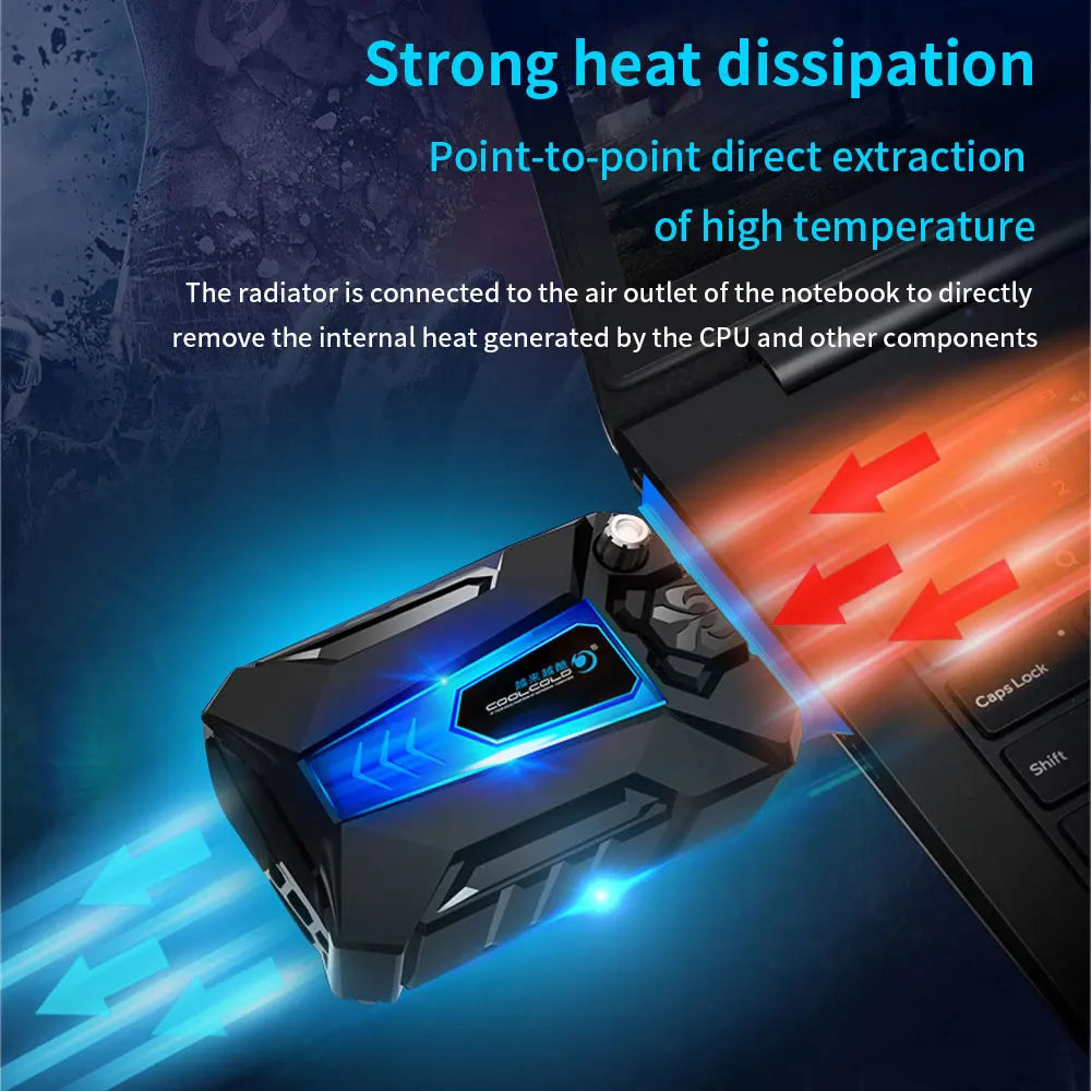 Enhance Performance: USB Vacuum Laptop Cooler with Extracting Cooling Fan, Radiator, and Notebook Support